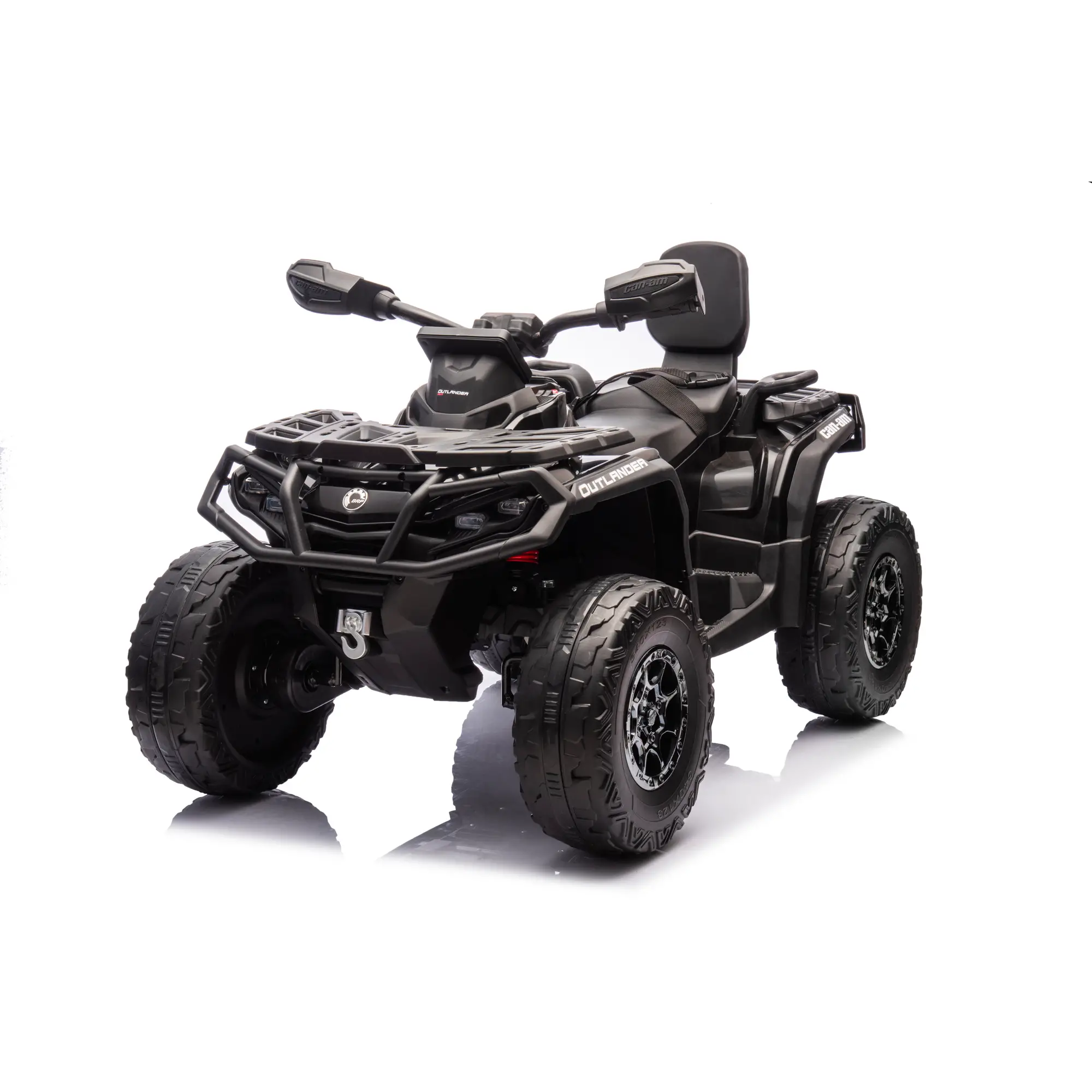Auto Elettrica per Bambini 12V Can-Am Outlander 2 Motori, Nero - auto