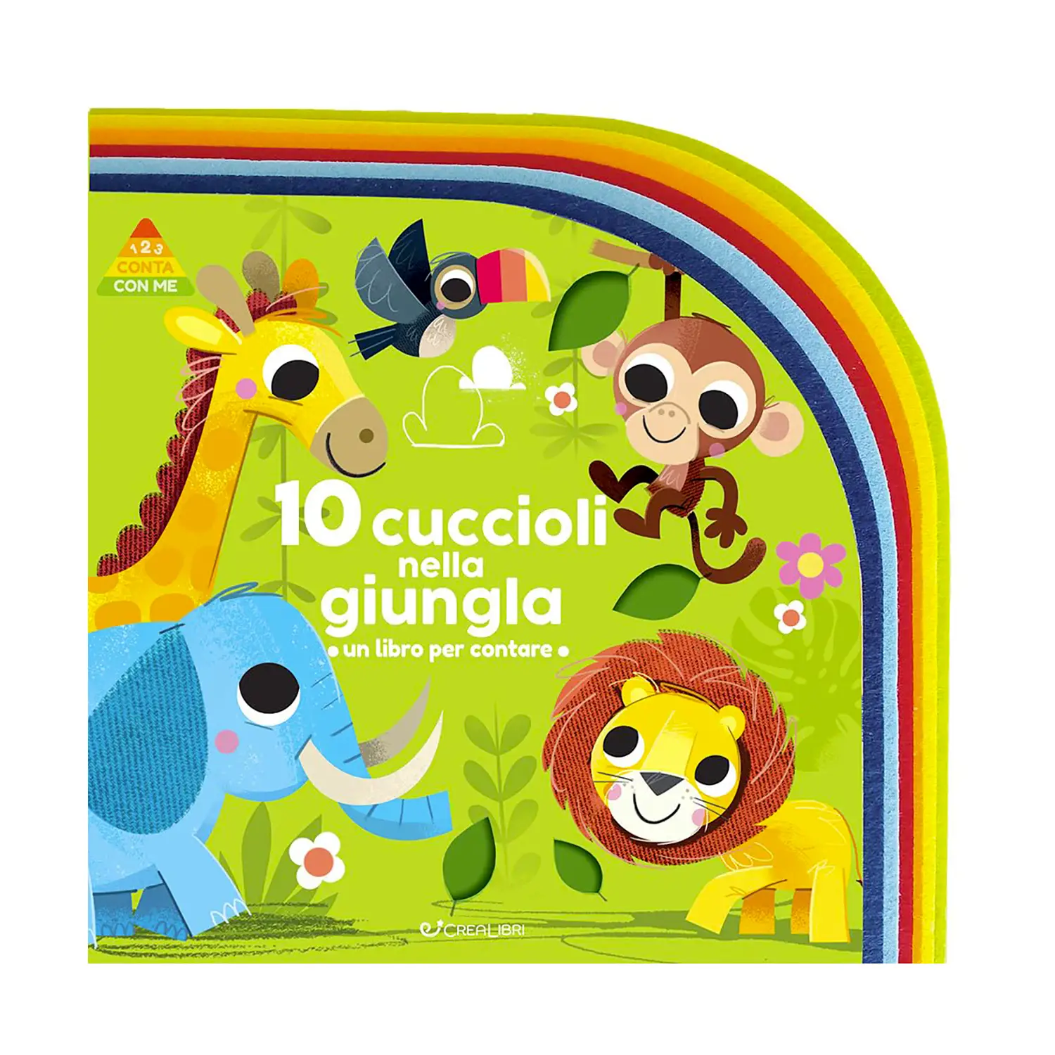 Libro 123 Conta Con Me: 10 Cuccioli Nella Giungla - Prima biblioteca