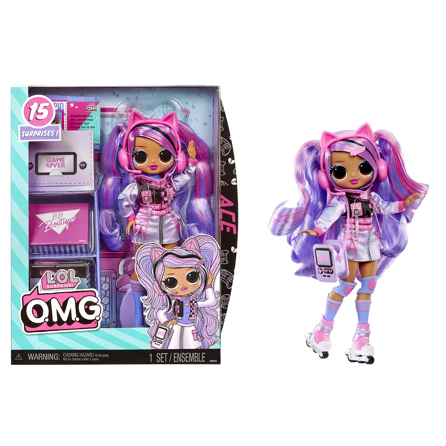 L.O.L. Surprise! OMG Fashion Doll Ace Con 15 Sorprese - collezionabili bambina