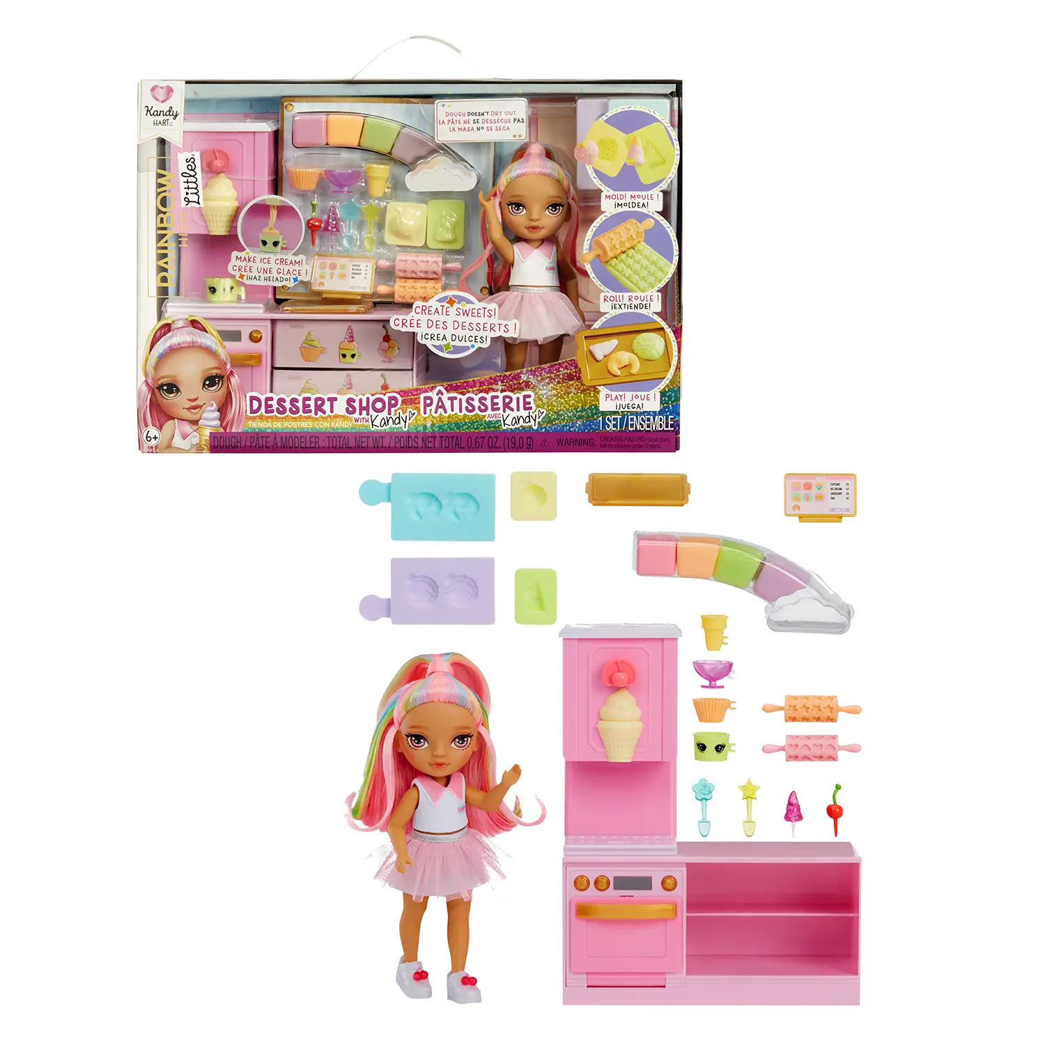 Rainbow High Littles Dessert Shop con Kandy - Playset Goloso - collezionabili bambina