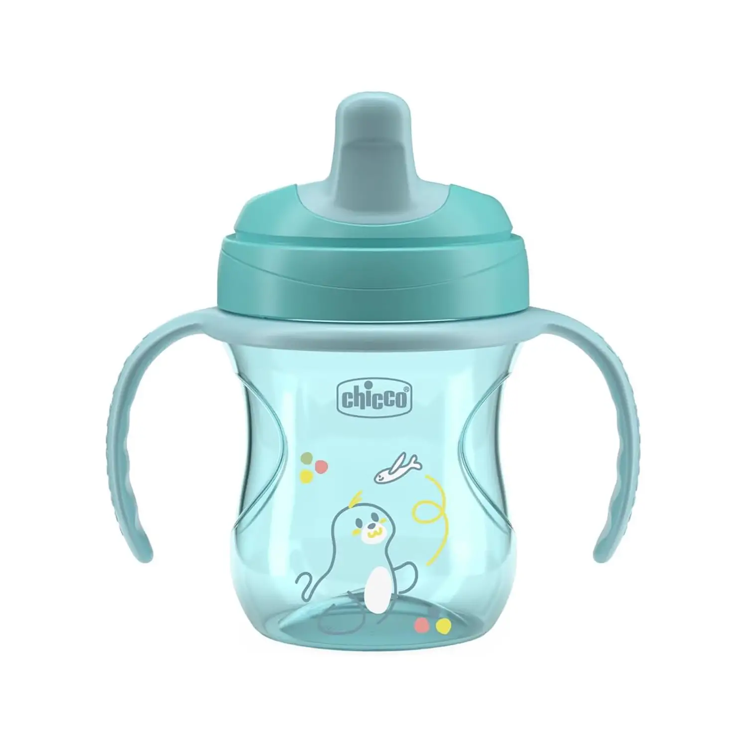 Chicco Training Cup 6+ Mesi - Tazza Antigoccia Azzurra - piatti e posate