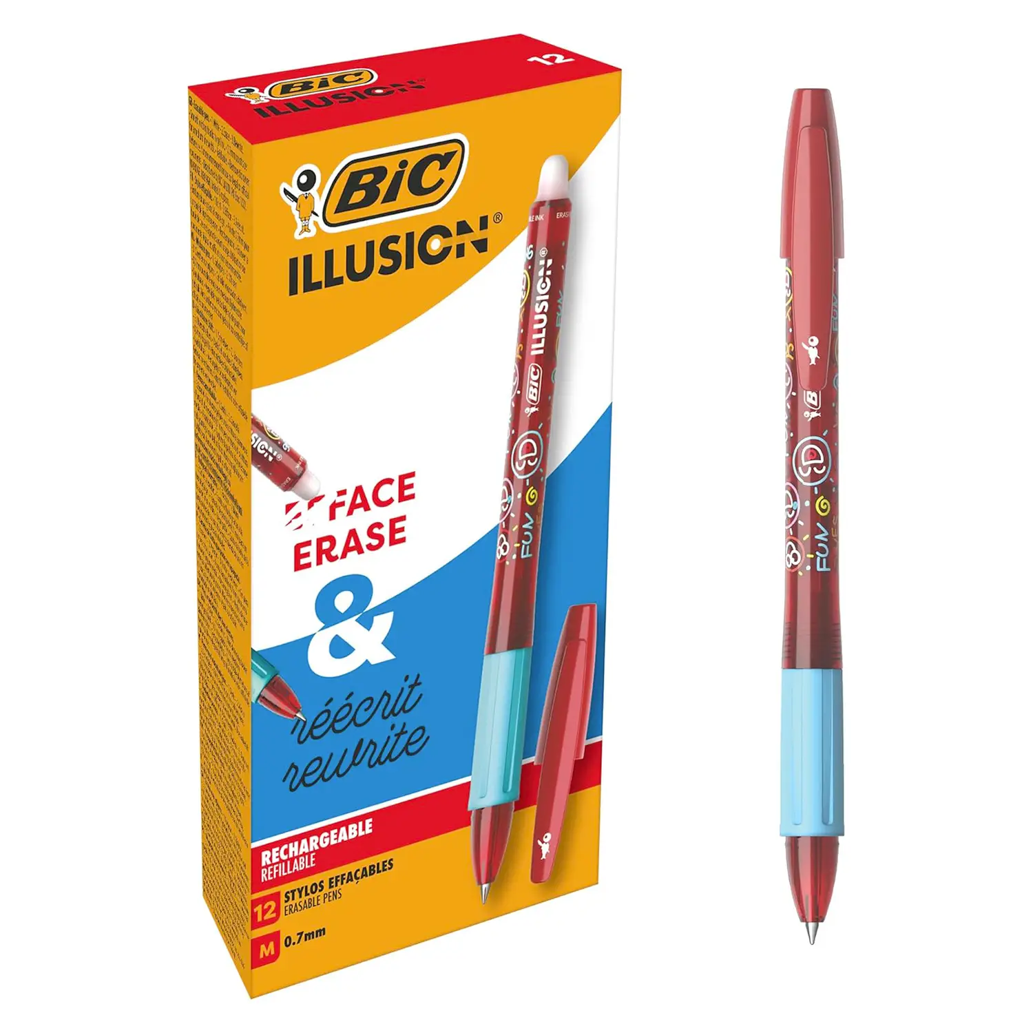 Penna Bic Gel-Ocity Illusion Rossa - penne pennarelli ufficio