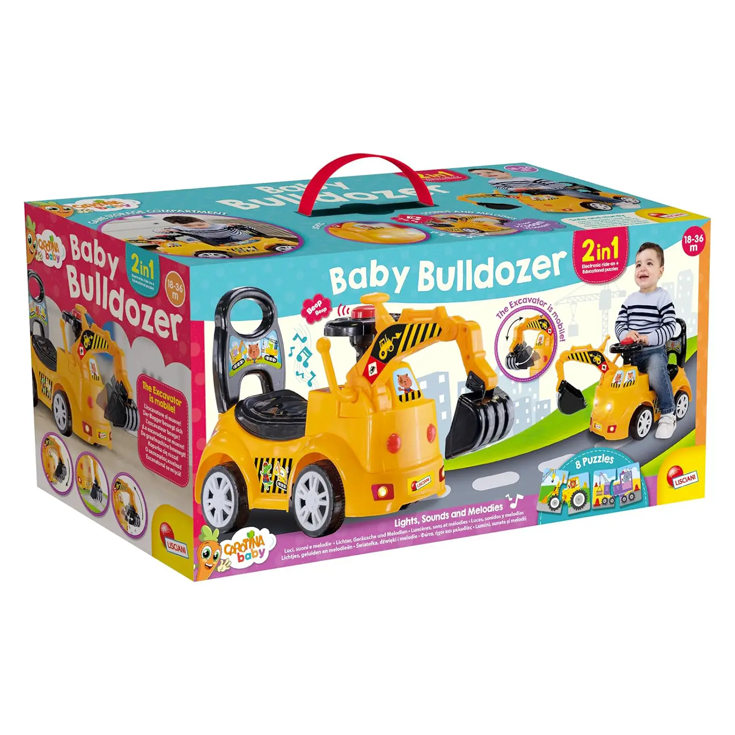 Carotina Baby Bulldozer Ruspa Elettronica Cavalcabile - Primi movimenti