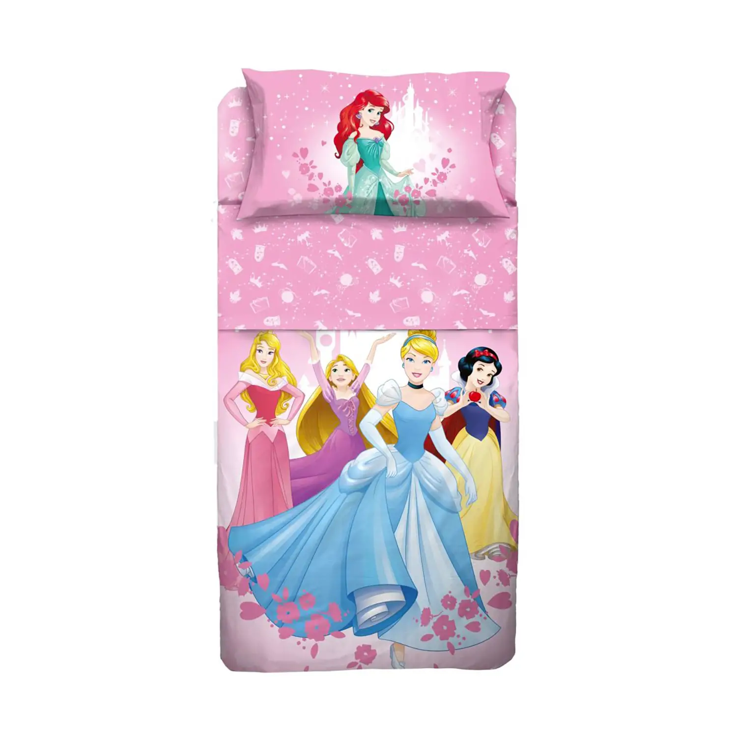 Completo Con Lenzuolo Copriletto 1 Piazza Principesse Disney - biancheria casa