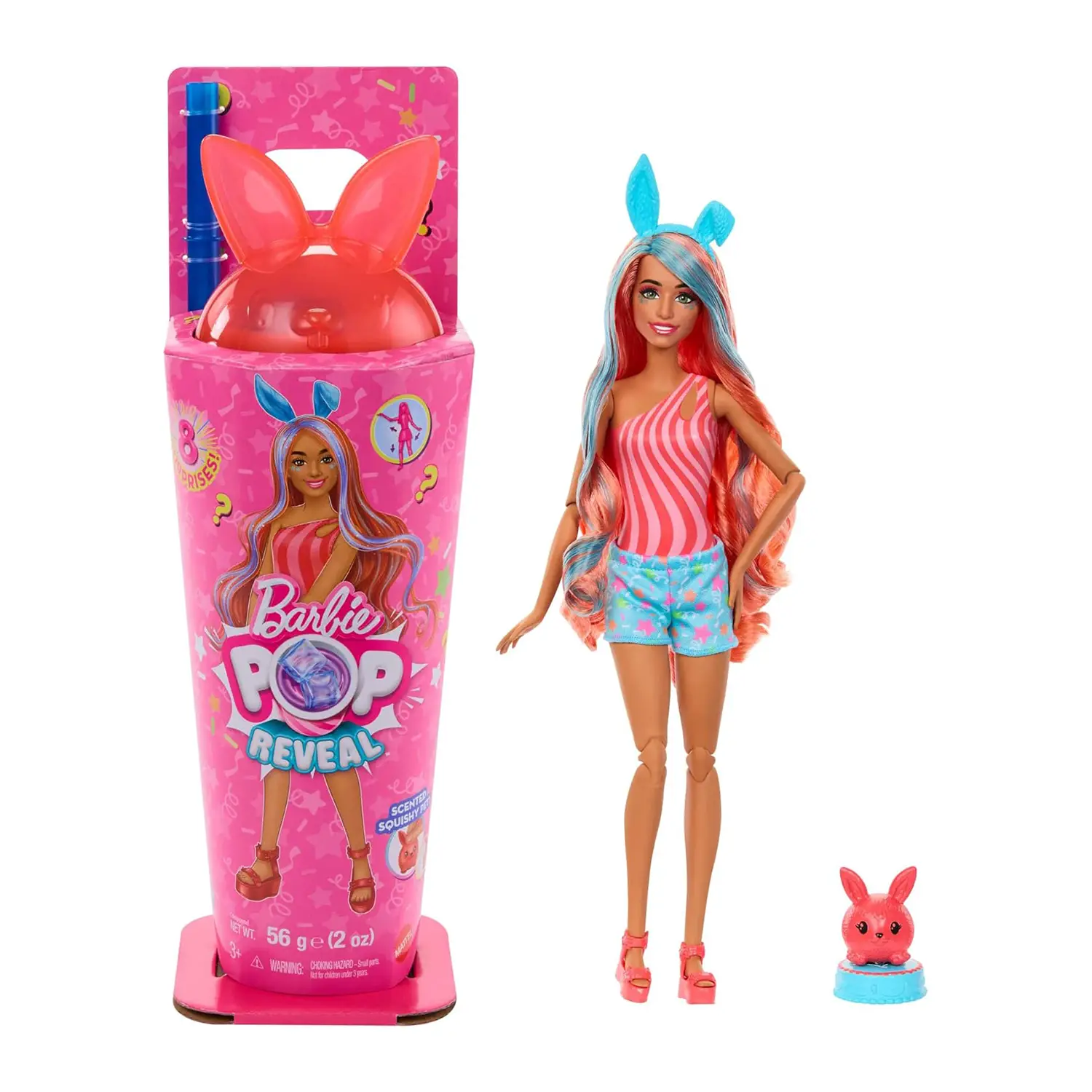 Barbie - Pop Reveal Serie Frullati Rosa - Coniglietto JCN87 - collezionabili bambina