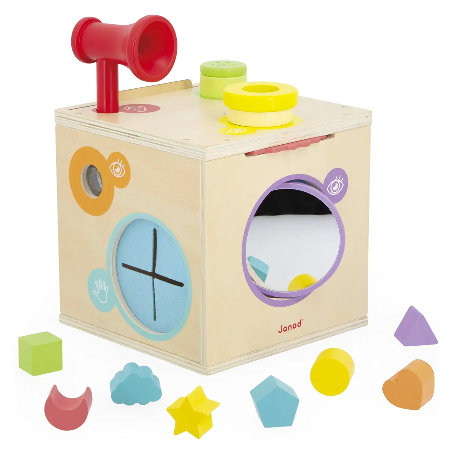 Cubo Attività Multisensoriali Janod | Gioco Educativo per Bambini - Primi giochi