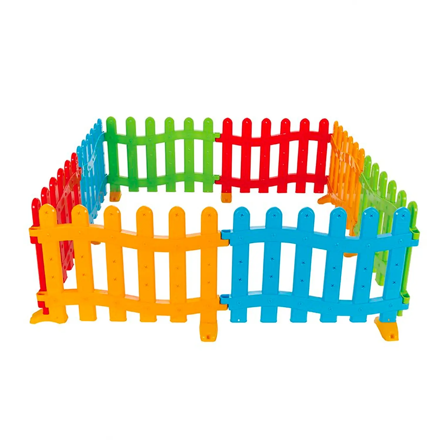 Recinto Kangaroo in Plastica per Esterni e Interni, 8 Elementi Colori Assortiti - Casette