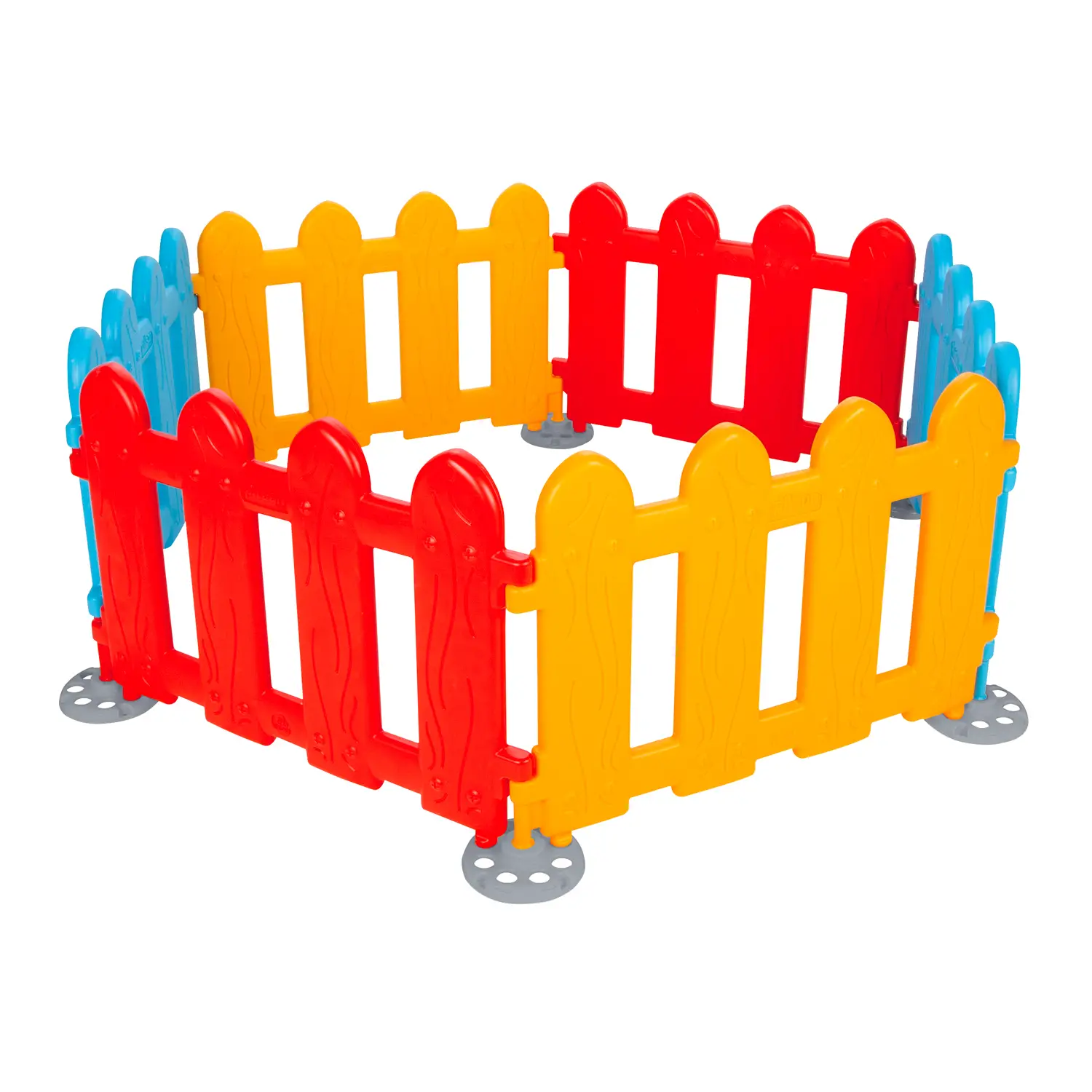 Recinto Funny in Plastica per Esterni e Interni, 6 Elementi Colori Assortiti - Casette