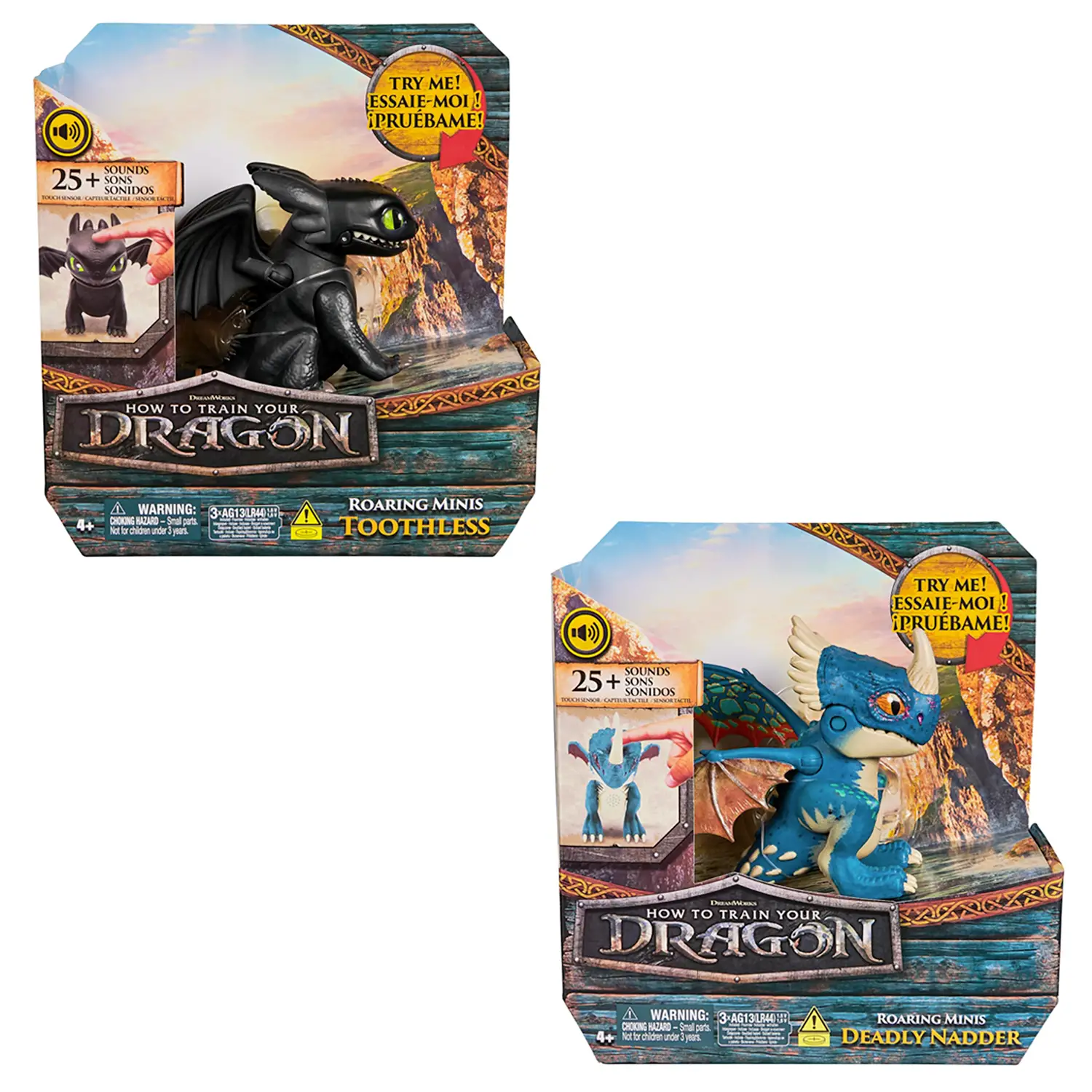Dragons Mini Draghi Interattivi 9 cm – Con Suoni e Sensori Touch Assortiti - action figures ed accessori