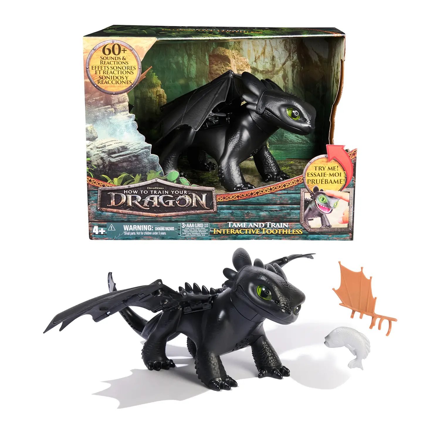 How to Train Your Dragon Sdentato Interattivo 60 Suoni Reazioni - action figures ed accessori