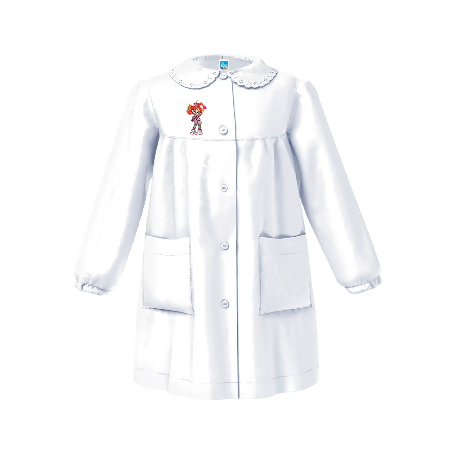 Grembiule Bambina Asilo Bambina Rossa Bianco 6 Anni - grembiuli scolastici