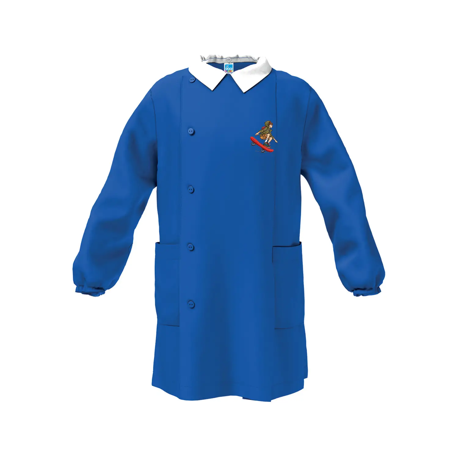 Grembiule Bambino Scuola Skateboard Blu 10 Anni - grembiuli scolastici
