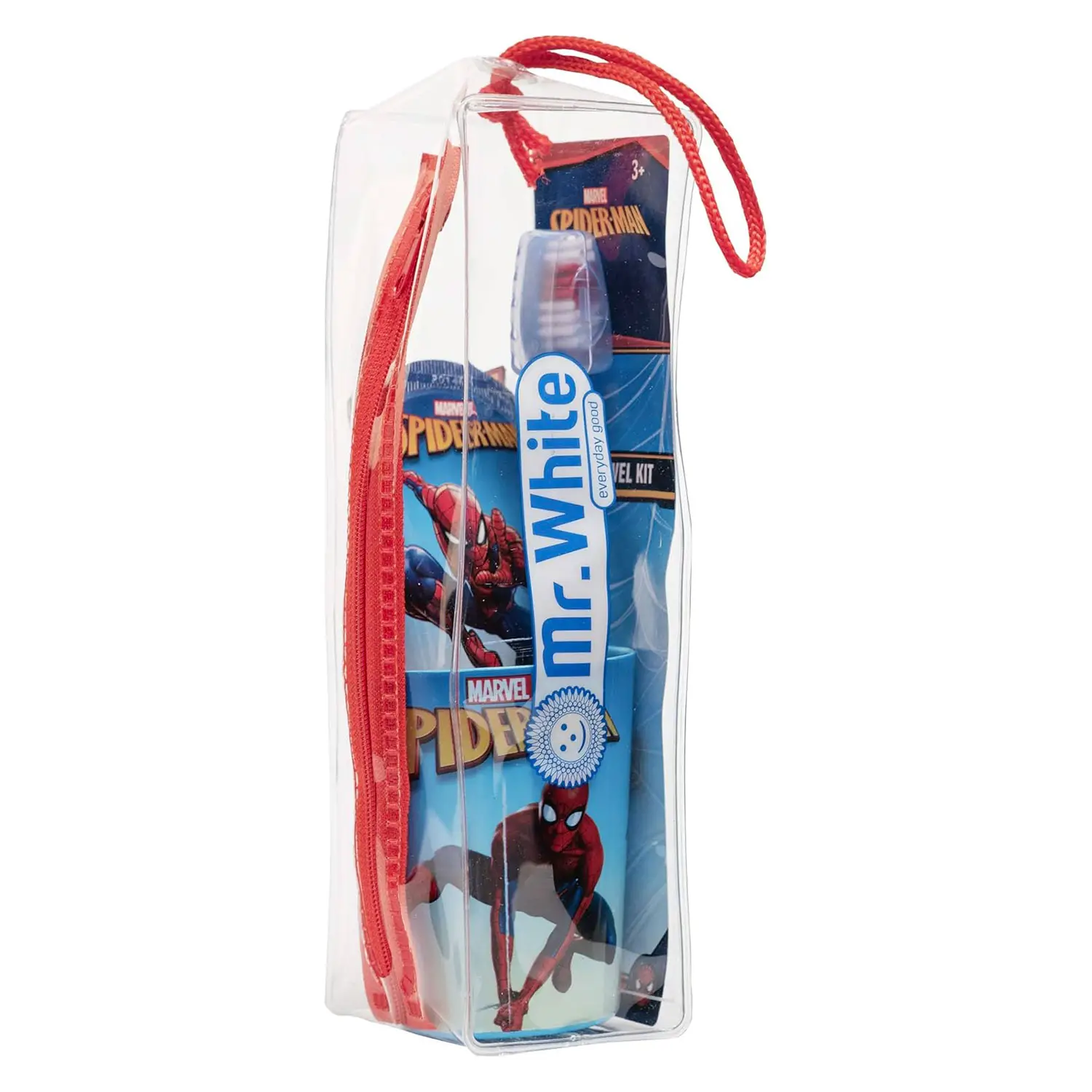 Spiderman Pochette con Bicchiere Spazzolino Dentirficio 75 ml - cura della persona
