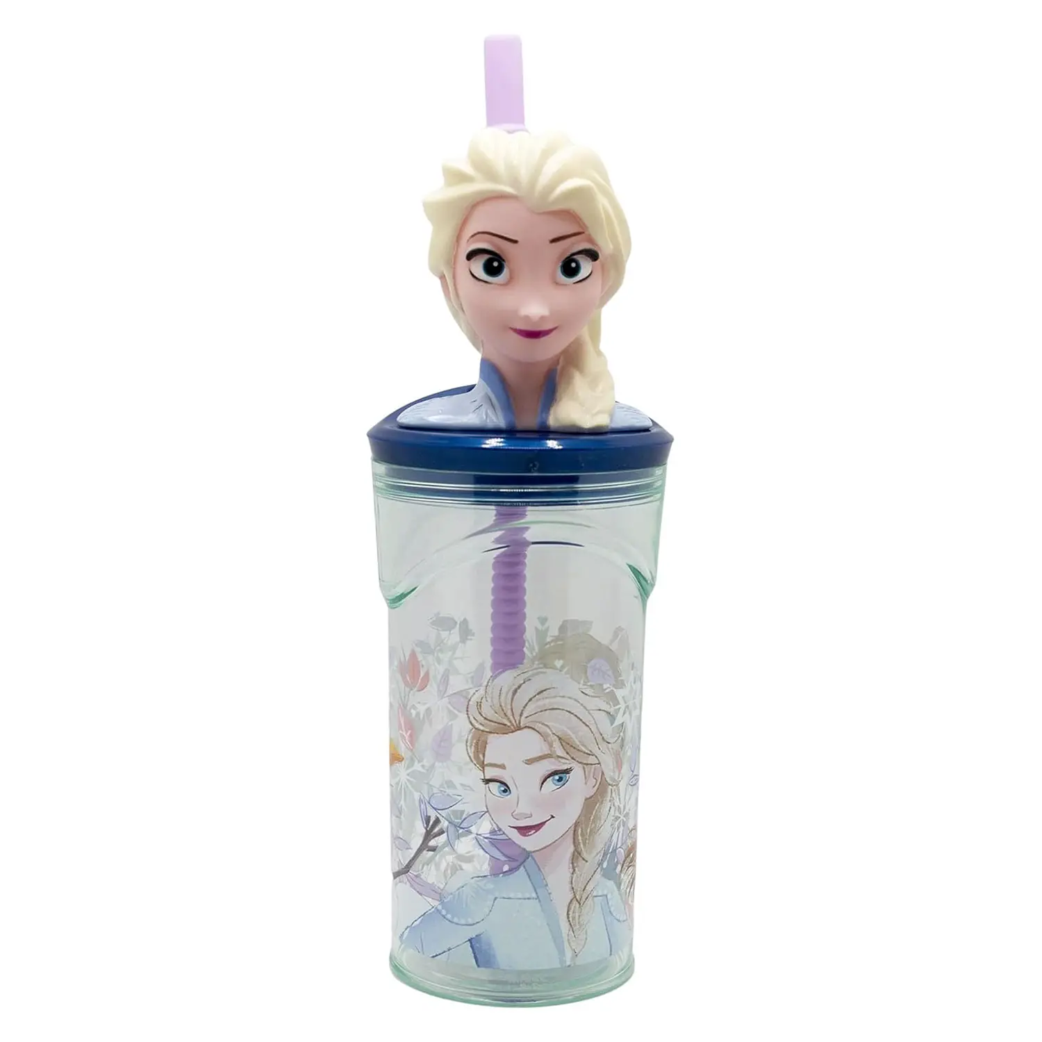 Bicchiere con Cannuccia 3D Ecozen Frozen 2 360 ml - articoli da tavola