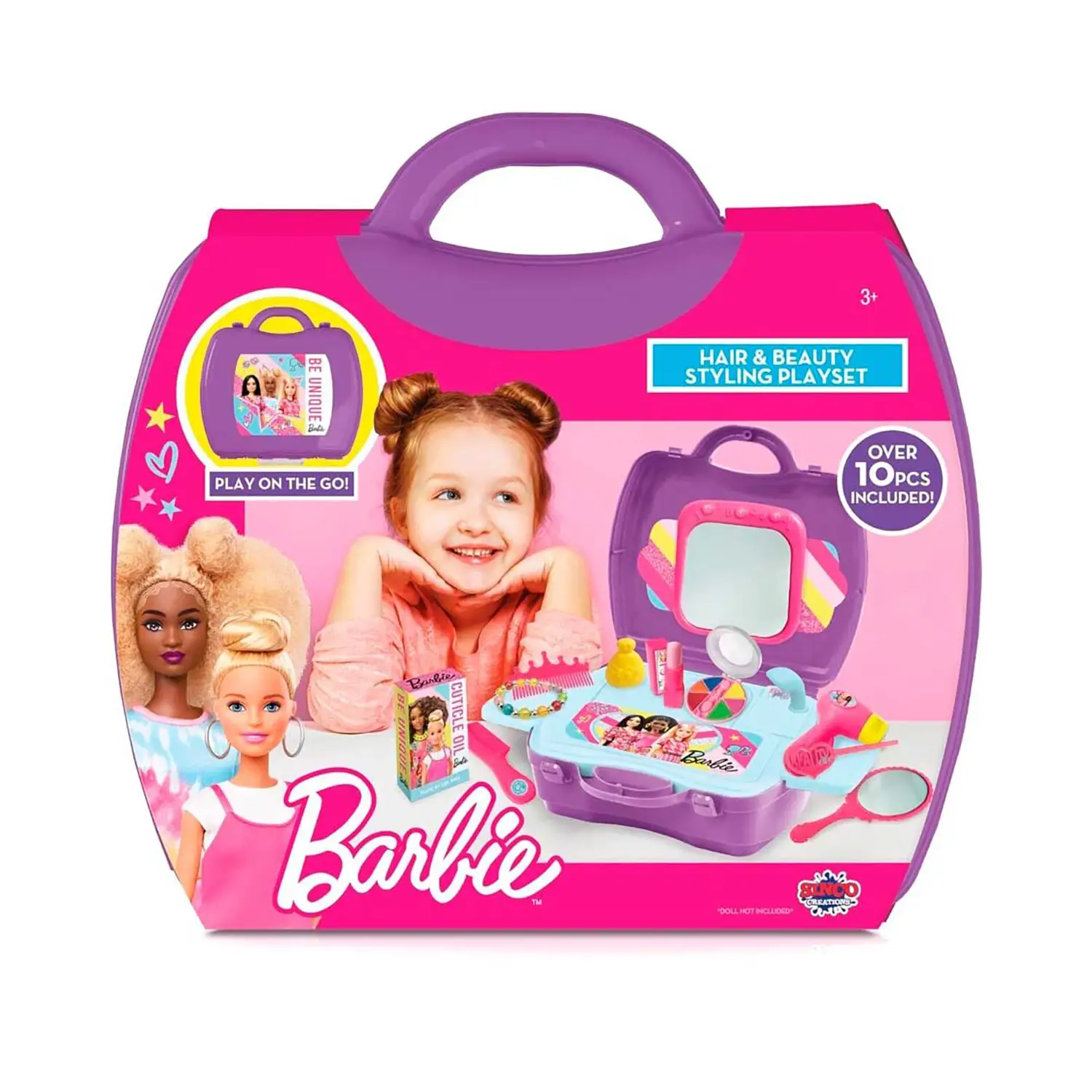 Barbie Hair & Beauty Station - Valigetta Giocattolo Trucco - play set e accessori bambole