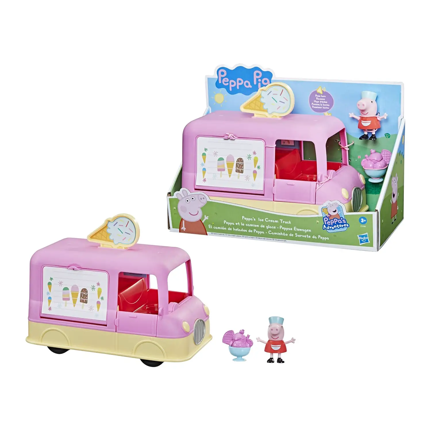 Peppa Pig - Peppa’s Ice Cream Van Veicolo con Suoni e Voce - play set e accessori bambole