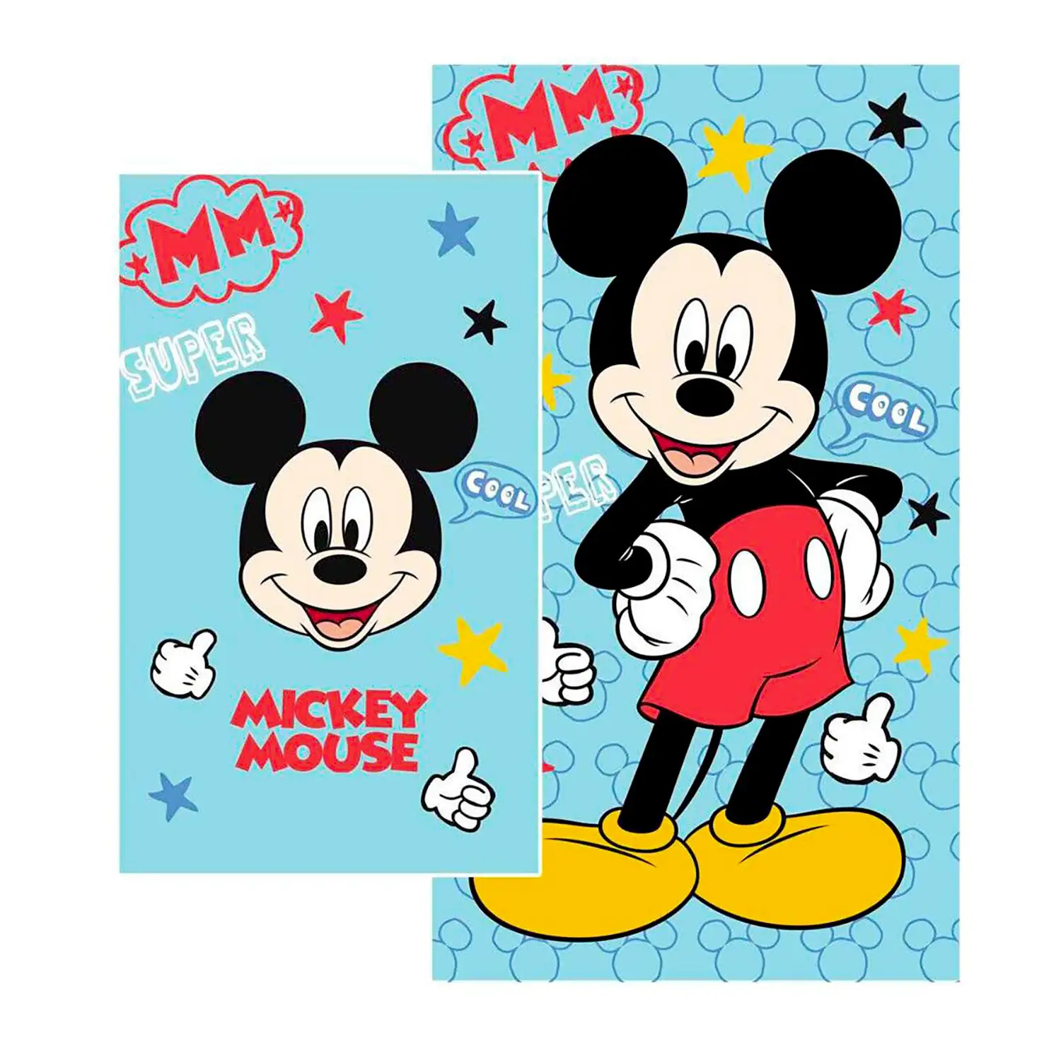 Set Asciugamani Spugna Mickey 2 Pz - accessori stagionali