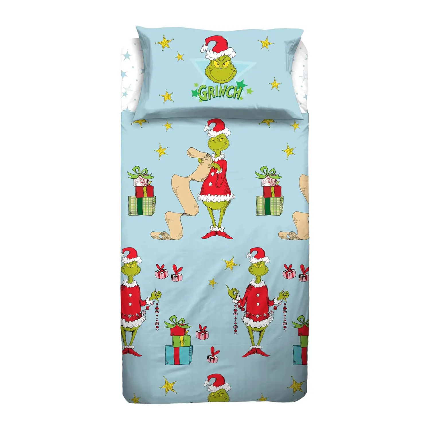Completo Letto 1 Piazza Con Federa Piazzata Grinch - biancheria casa