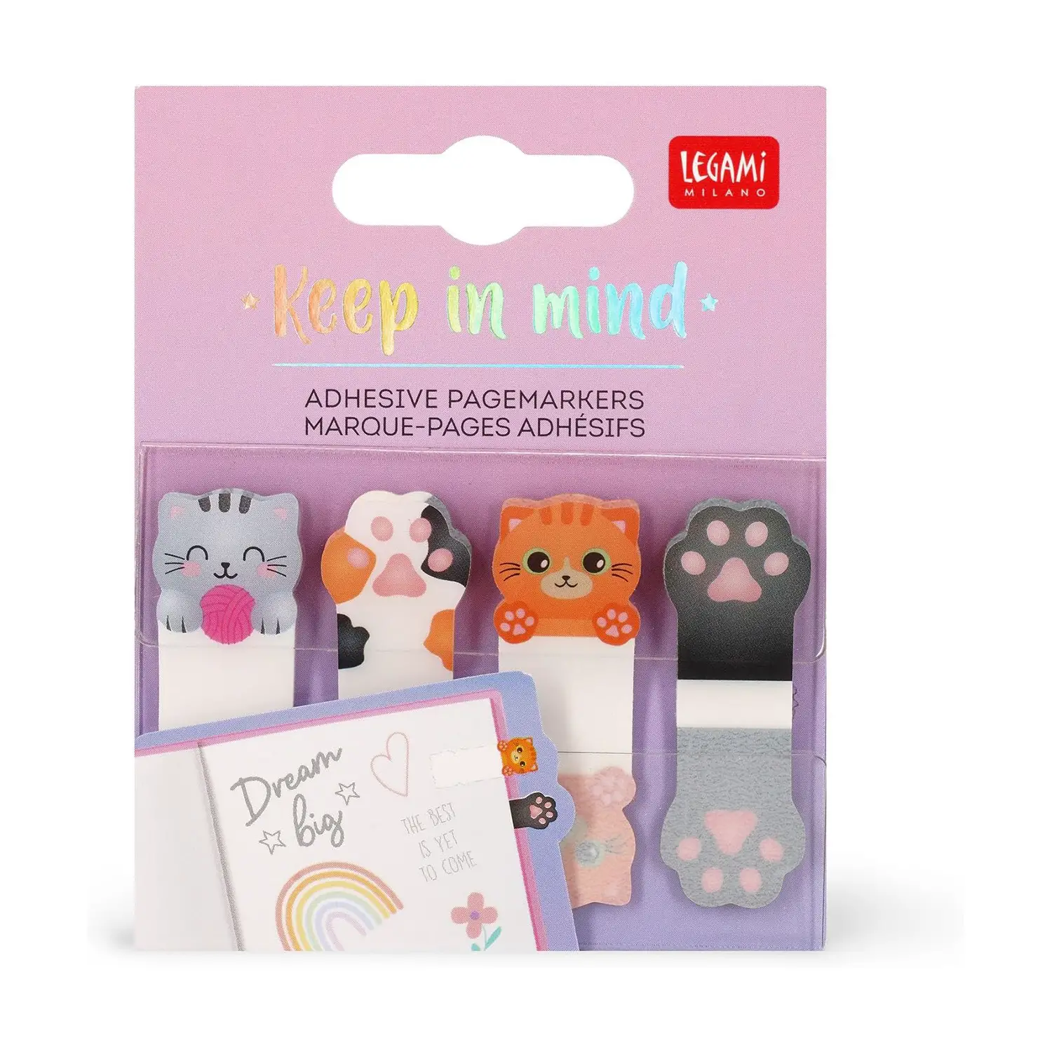 Legami - Segnapagina Adesivi Keep in Mind, Tema Kitty, - legami