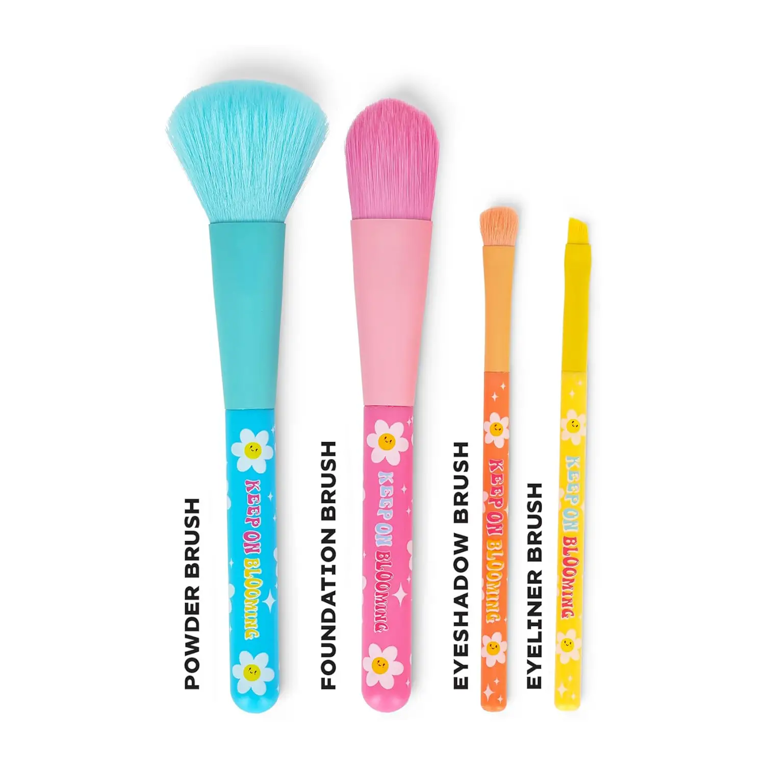 Legami - Set di 4 Pennelli per il Trucco, Oh My Glow! Tema Daisy - legami