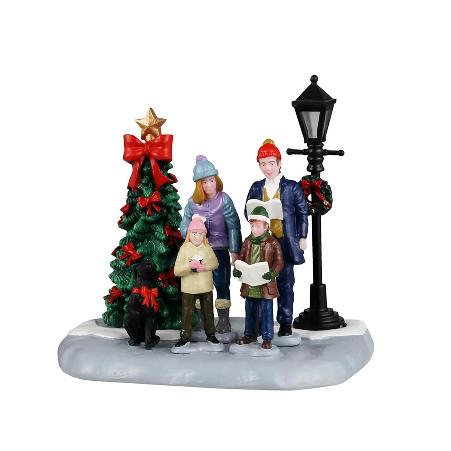 Family Caroling Lemax – Scena Natalizia con Famiglia e Albero - scene e villaggi