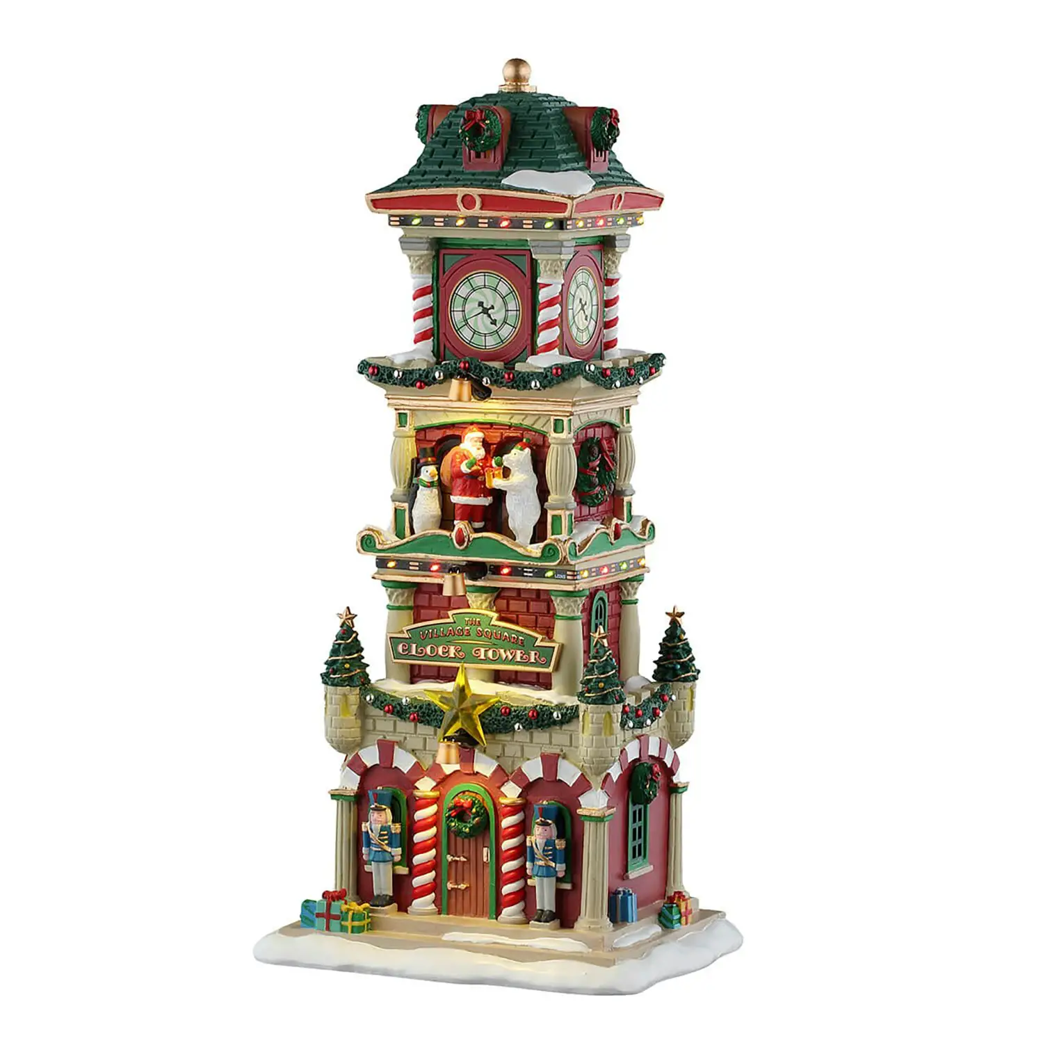 Lemax Village Square Clock Tower – Torre Orologio Natalizia Illuminata - scene e villaggi