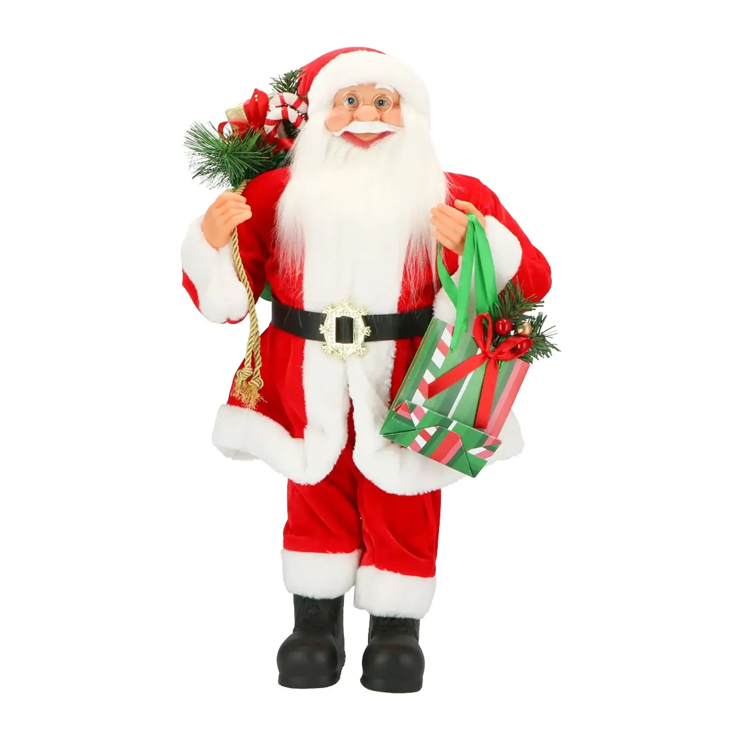 Babbo Natale in Piedi 60 cm con Sacco Regali – Decorazione Natalizia - addobbi casa