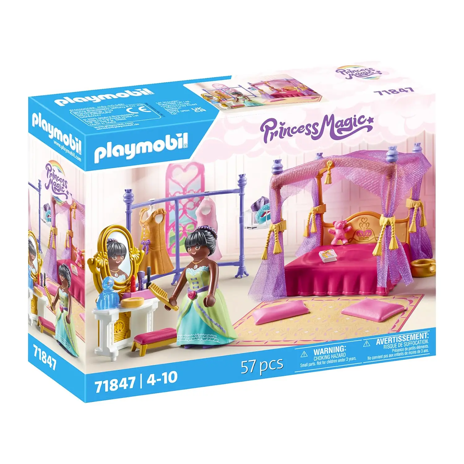 Camera Da Letto Reale Con Spogliatoio Playmobil Princess - playmobil