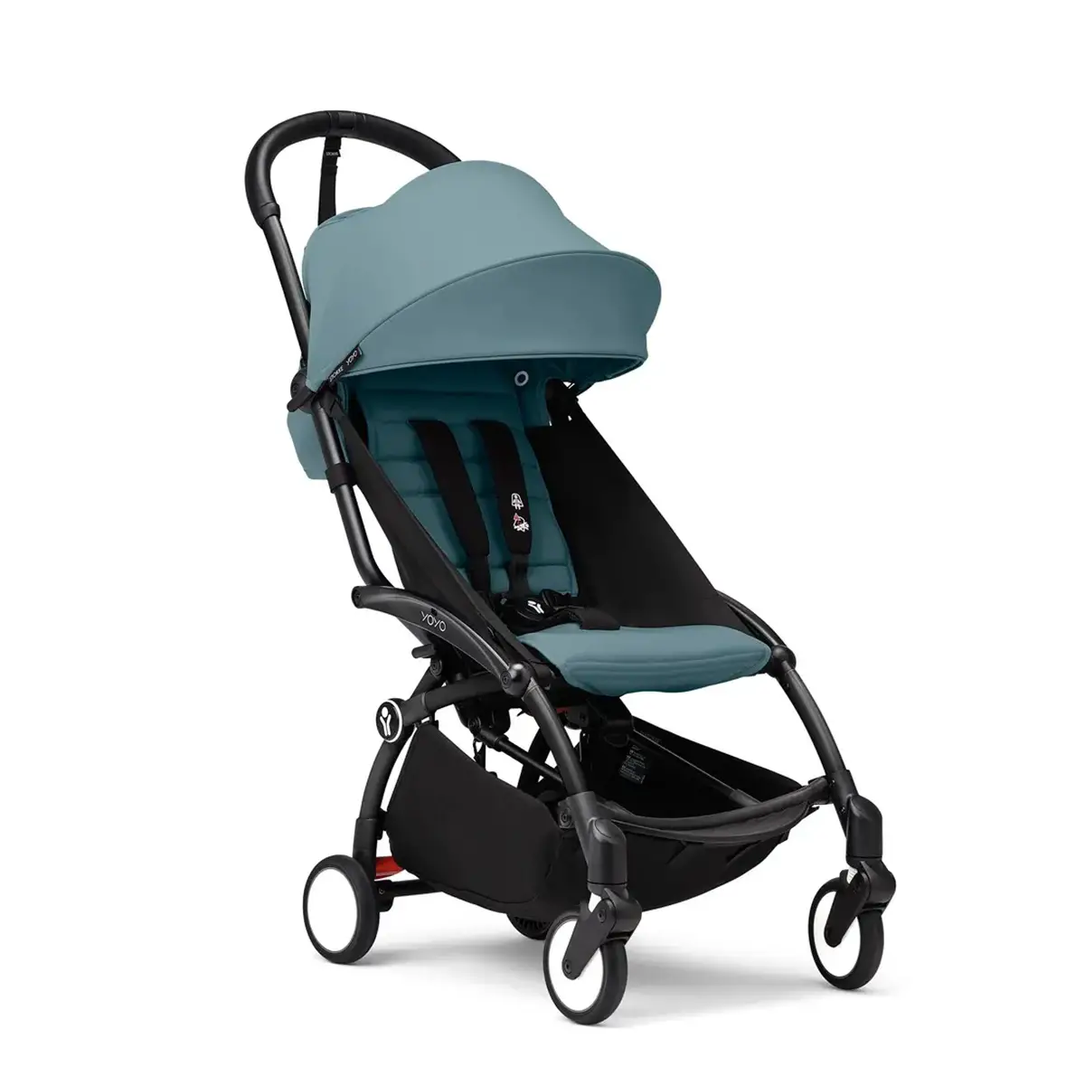 Stokke - Passeggino Yoyo3 Con Set Rivestimento 6+ Aqua Telaio - Black - passeggini compatti