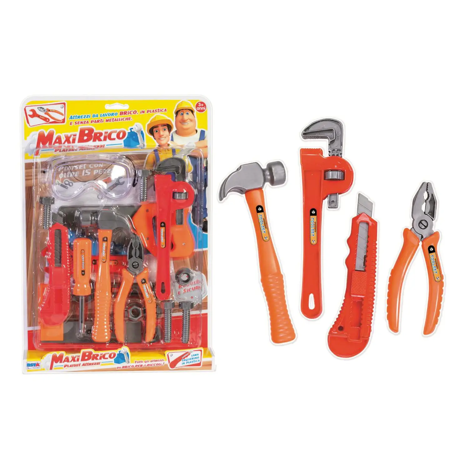 Set Attrezzi Maxi Brico 15 Pezzi - Professioni e mestieri