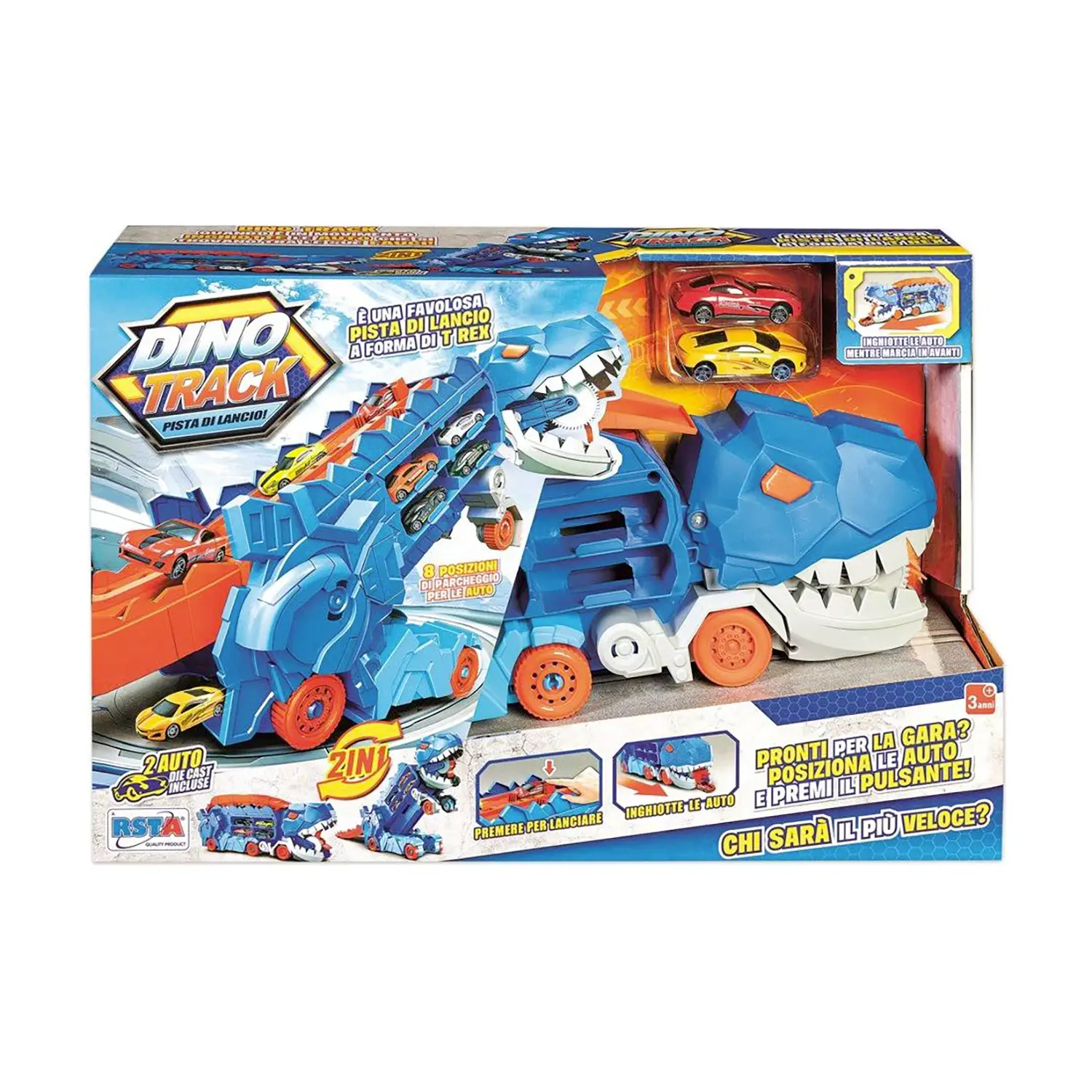 Dino Track Camion Bisarca Dinosauro E Pista Lancio - Veicoli, garage e piste