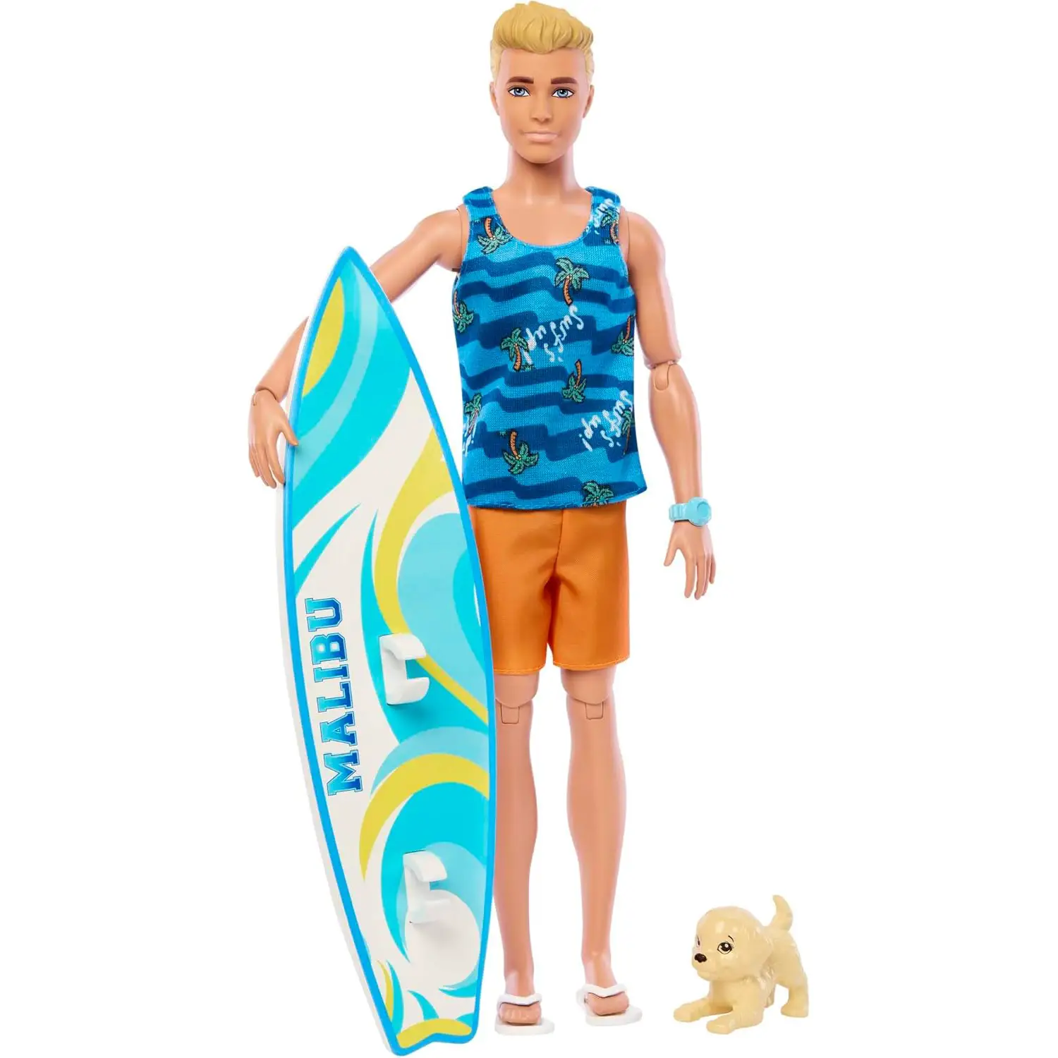Barbie Ken Con Tavola Surf e Cucciolo HPT50 - collezionabili bambina
