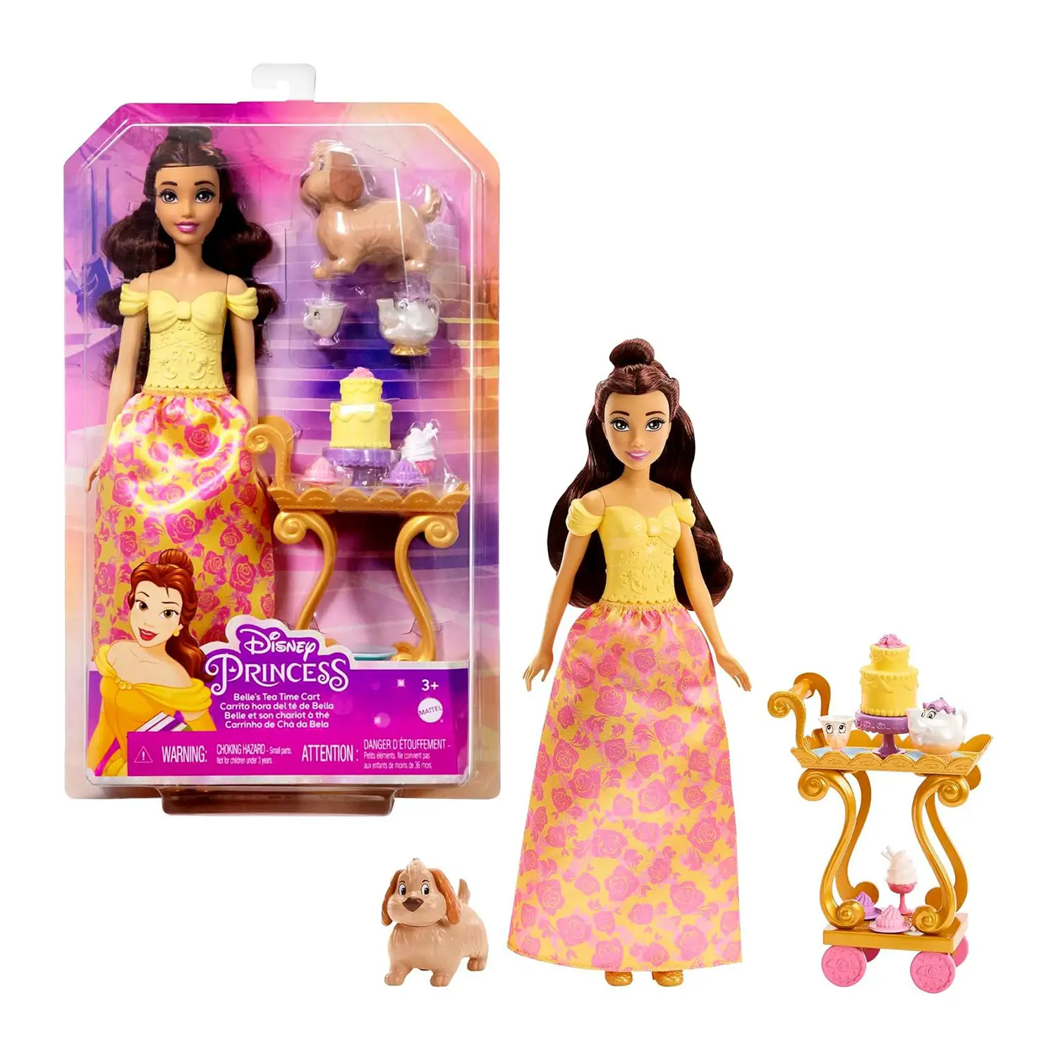 Disney Princess Set da Tè di Belle con Bambola e Carrello - collezionabili bambina