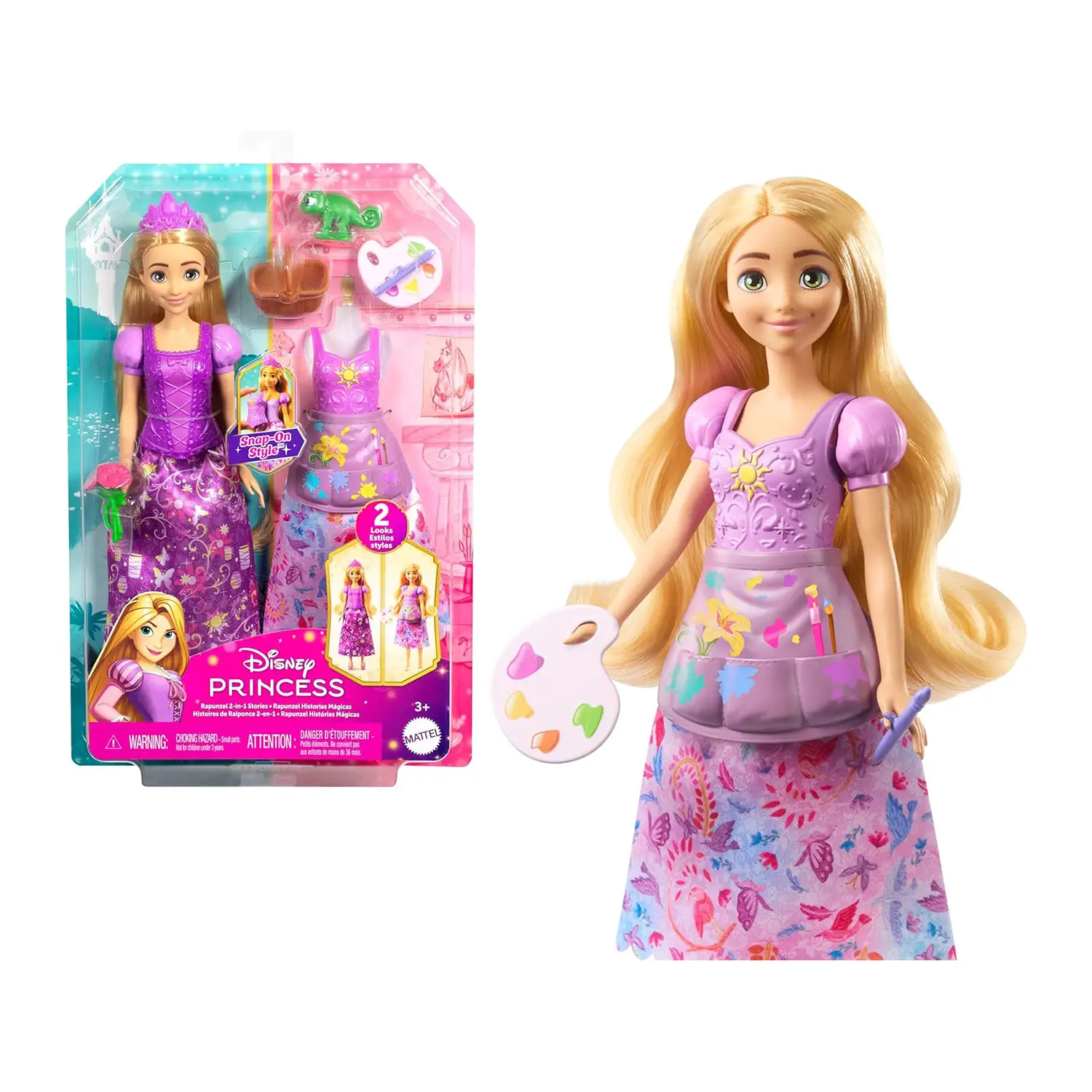 Disney Princess Rapunzel 2 Storie in 1 Bambola Moda - collezionabili bambina