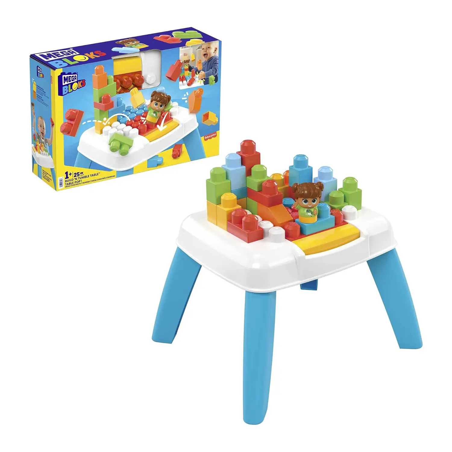 MEGA BLOKS Tavolino Blocchi a Caduta - Costruzioni in plastica