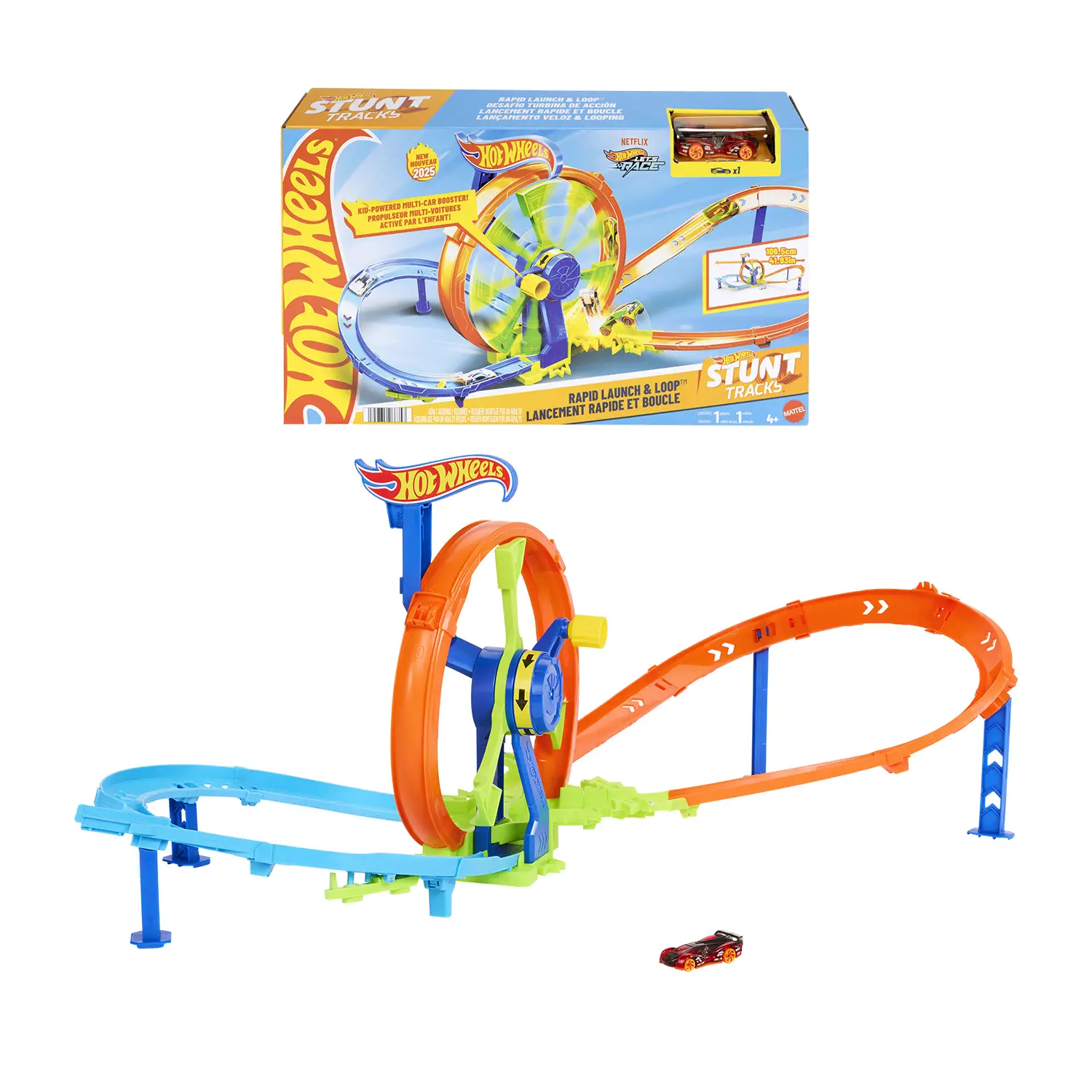 Hot Wheels Pista Loop Rotante con Macchinina Inclusa - Veicoli, garage e piste