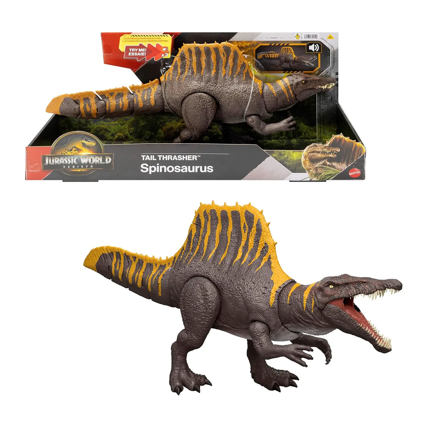 Jurassic World Rebirth Spinosauro Attacco Furioso - action figures ed accessori