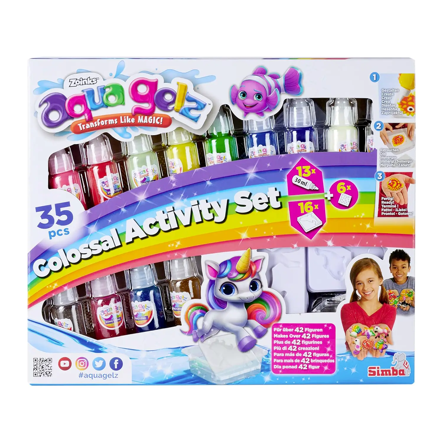SIMBA Aqua Gelz Colossal Set - Set Creativo per Bambini - creatività