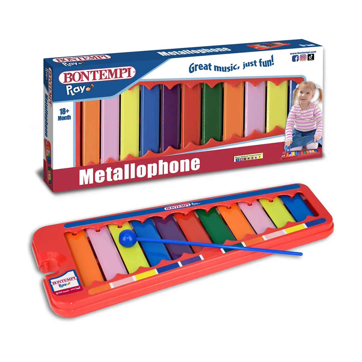 Xilofono Colorato Bambini 11 Note con Bacchetta - musicali