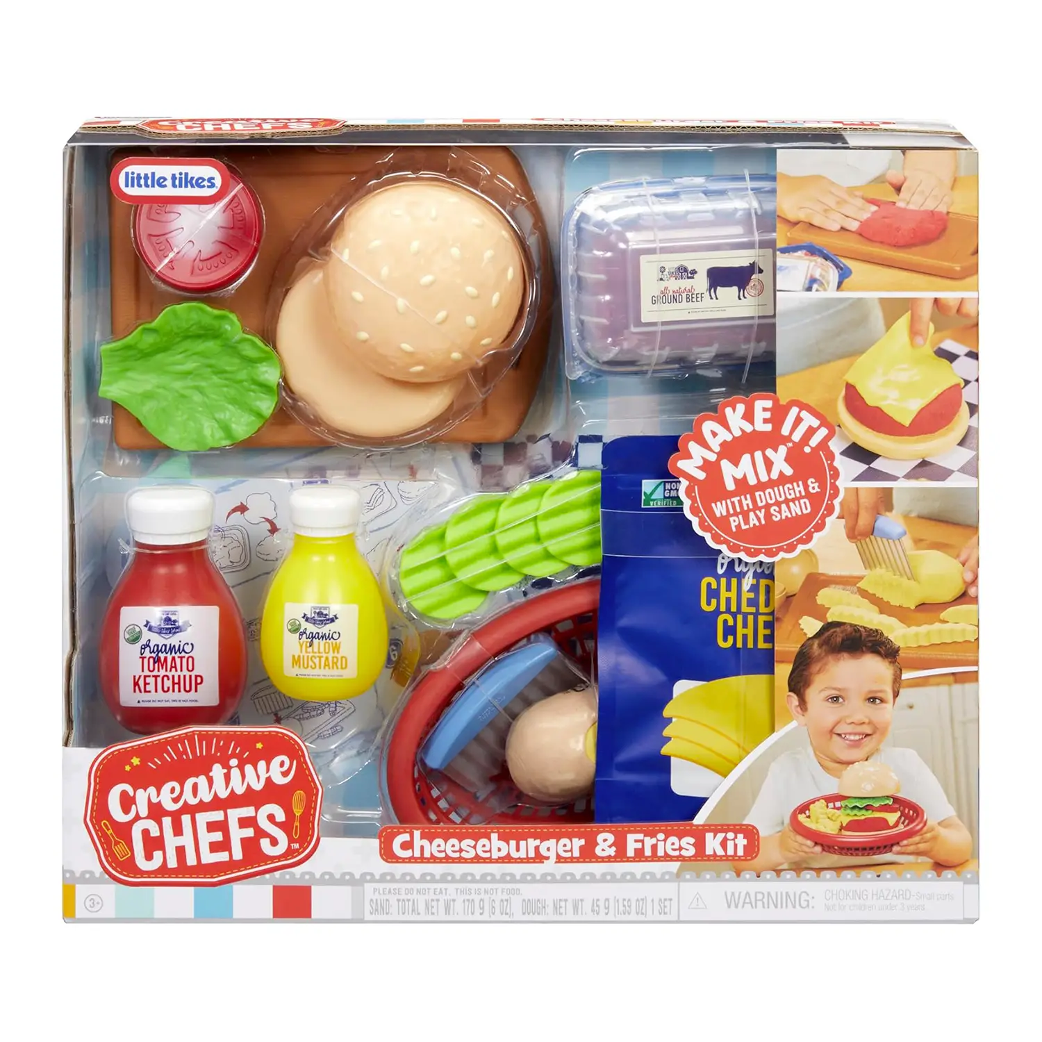 Creative Chef's Cheeseburger E Patatine Fritte Kit - collezionabili bambina