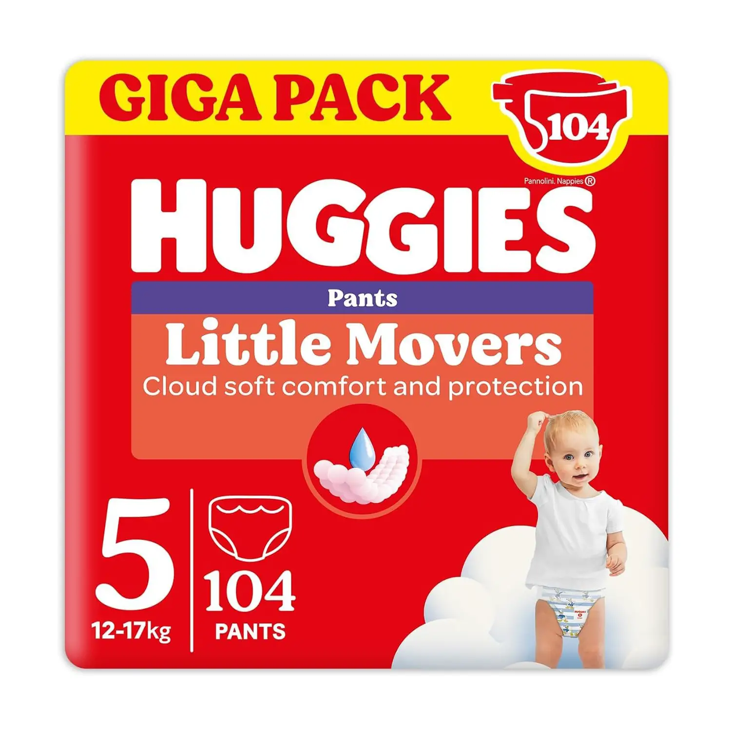 Huggies Little Movers Mutandina Taglia 5, 104 Pannolini Disney - pannolini e salviettine