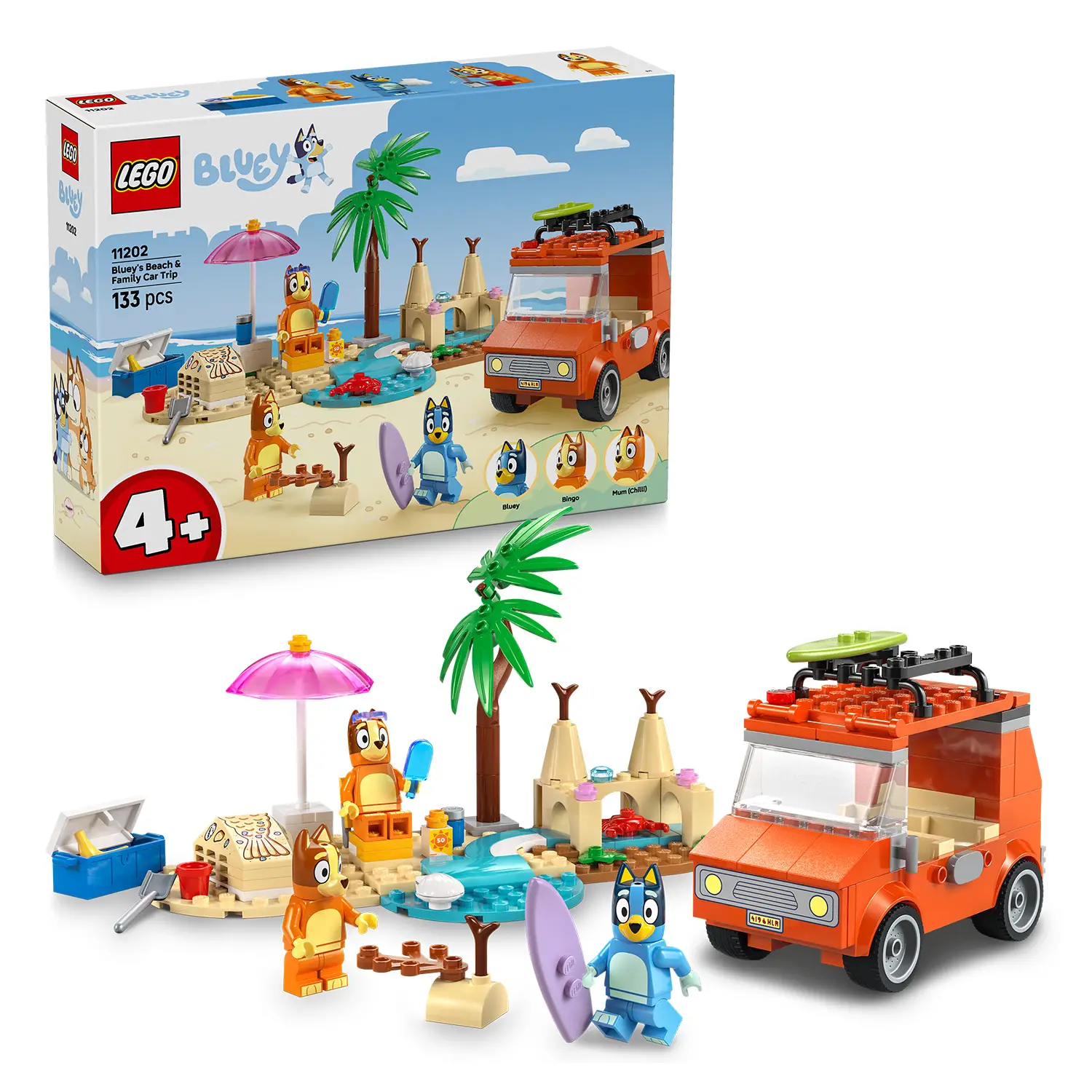 Lego Bluey Vacanza sulla Spiaggia della Famiglia di Bluey 11202 - lego
