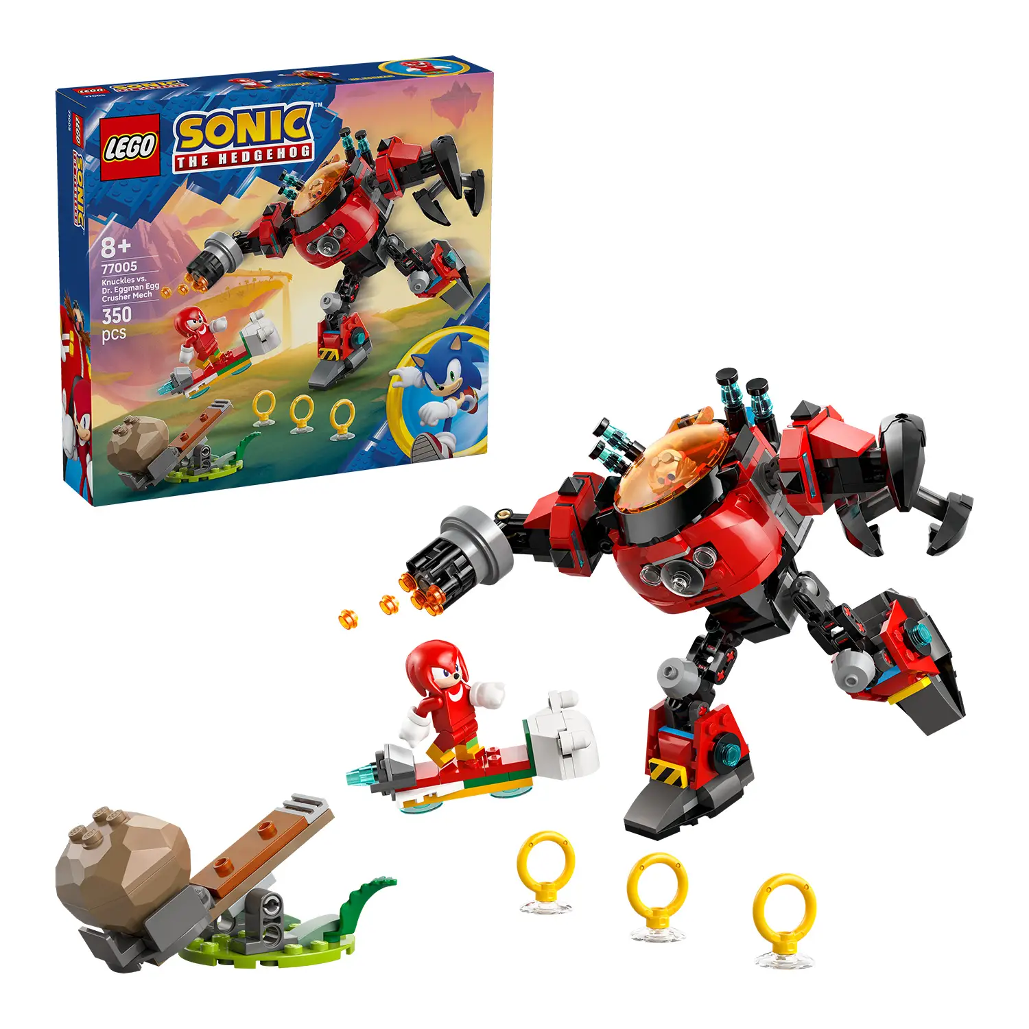 Lego Sonic Knuckles Vs. Il Mech Egg Crusher del Dr. Eggman 77005 - lego