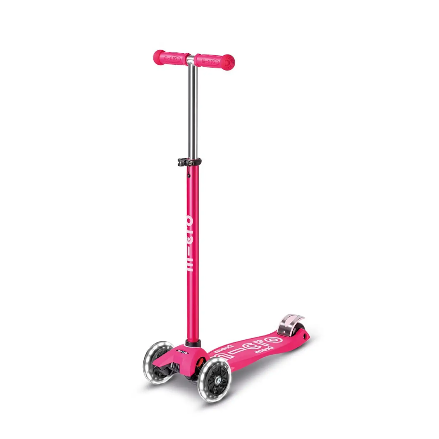 Monopattino Maxi Micro Deluxe LED Rosa 3 Ruote Bambini - monopattini