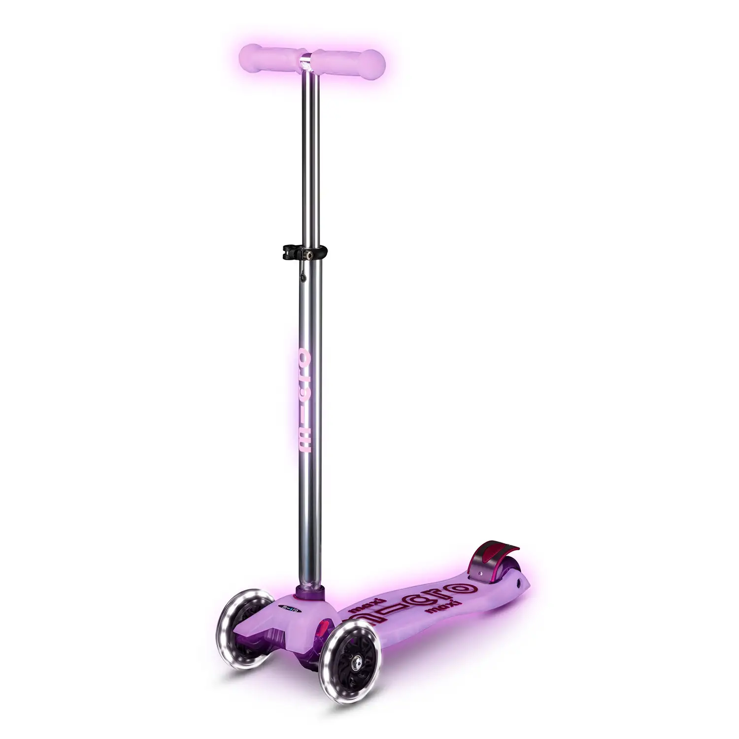 Monopattino Maxi Micro Deluxe LED Glow Viola 3 Ruote - monopattini