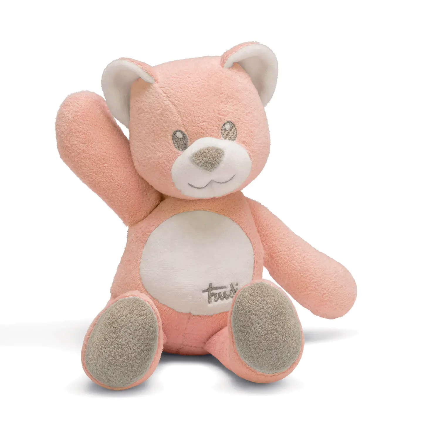 Trudi Orso Cremino Rosa Taglia M – Peluche Morbido Neonato - peluches 0/36 mesi