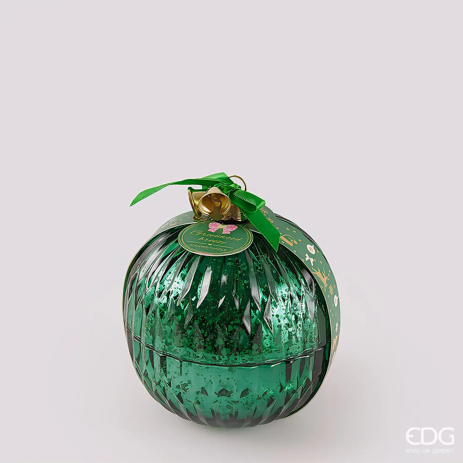 Candela Sfera Natalizia Profumata Verde 11cm EDG Greenwood - addobbi casa