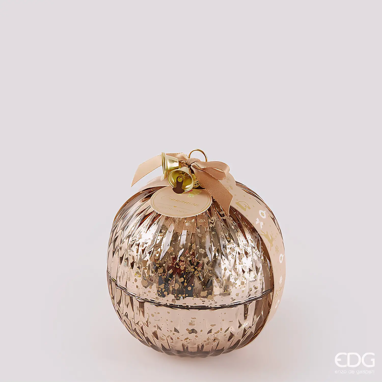 Candela Sfera Natalizia Profumata Champagne 11cm EDG - addobbi casa