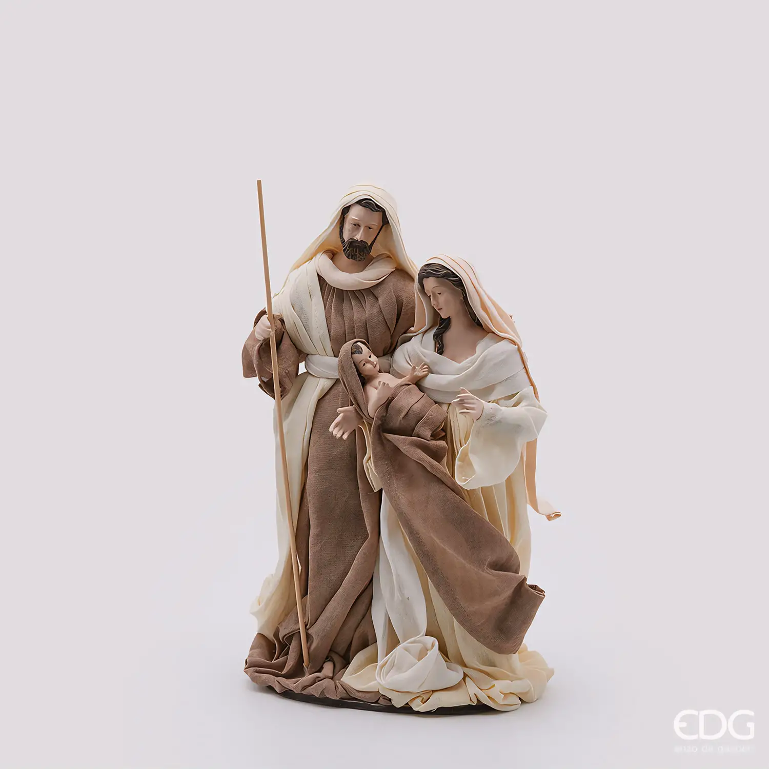 EDG Natività Lord con Base H28cm Hazelnut Resina e Stoffa - presepi