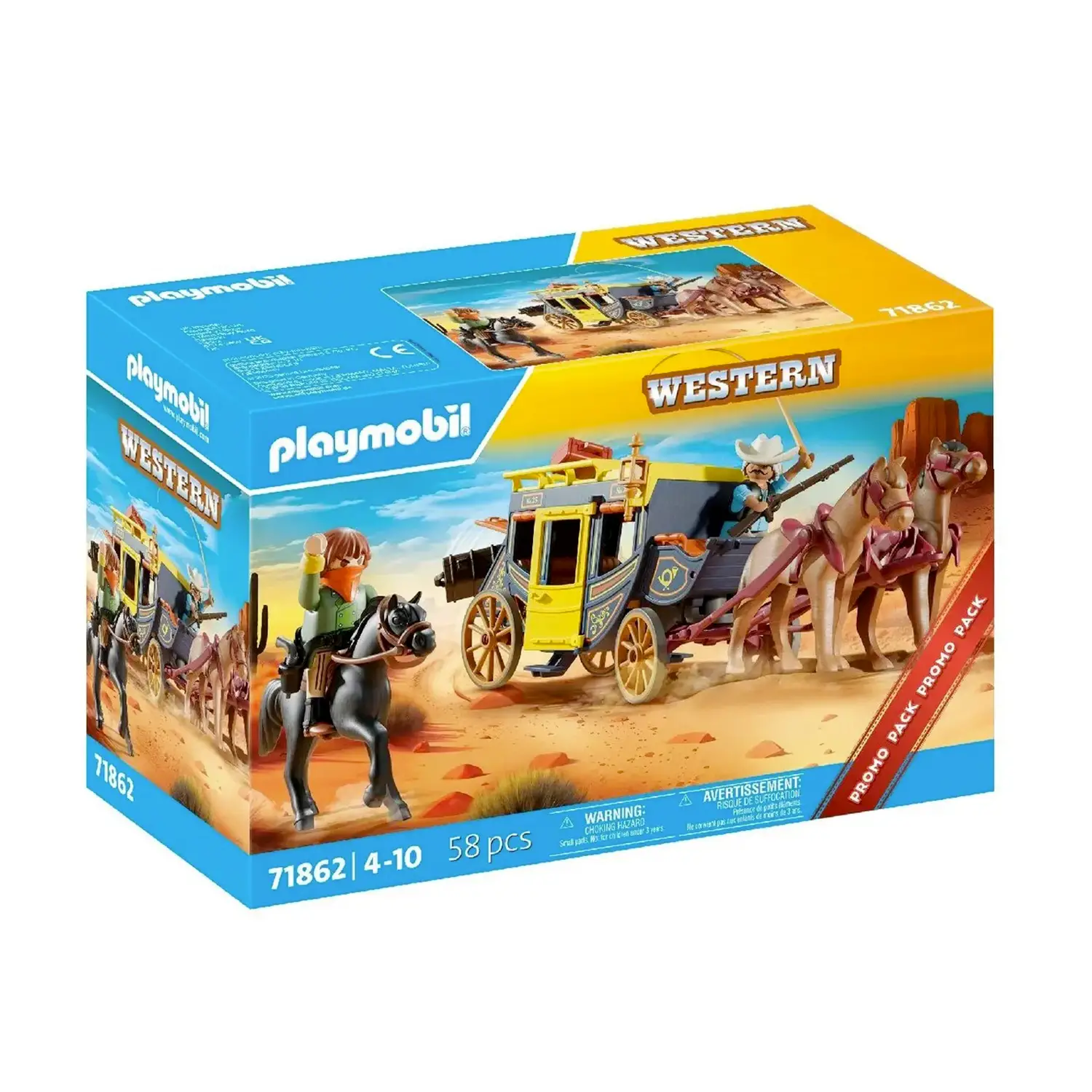 Diligenza E Bandito Del Far West Playmobil Western - playmobil